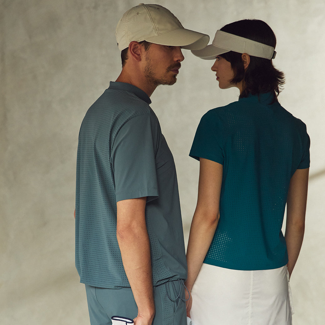 【NEW ARRIVALS - EURO JERSEY SERIES】機能が「デザイン」と「着用」の両面から交差する。微細なパンチングメッシュと、最高峰のプリント技術。イタリア製の高機能ファブリックでZOYが描く「機能美」を表現する、新たな2つのサマールック