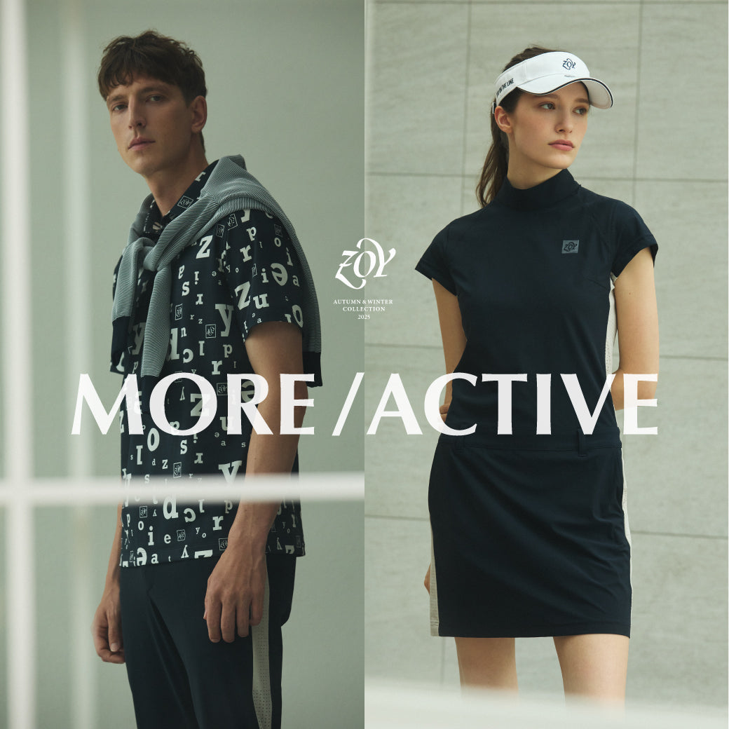 【最新コレクション公開/3つの先進素材が導く - 機能美の最前線】挑戦する日も、楽しむ日も。アクティブゴルファーの「全ての瞬間」に寄り添う最新コレクションが遂に公開。ZOYの王道を行く「ワンランク上の機能美」を3つの先進素材から紐解きます