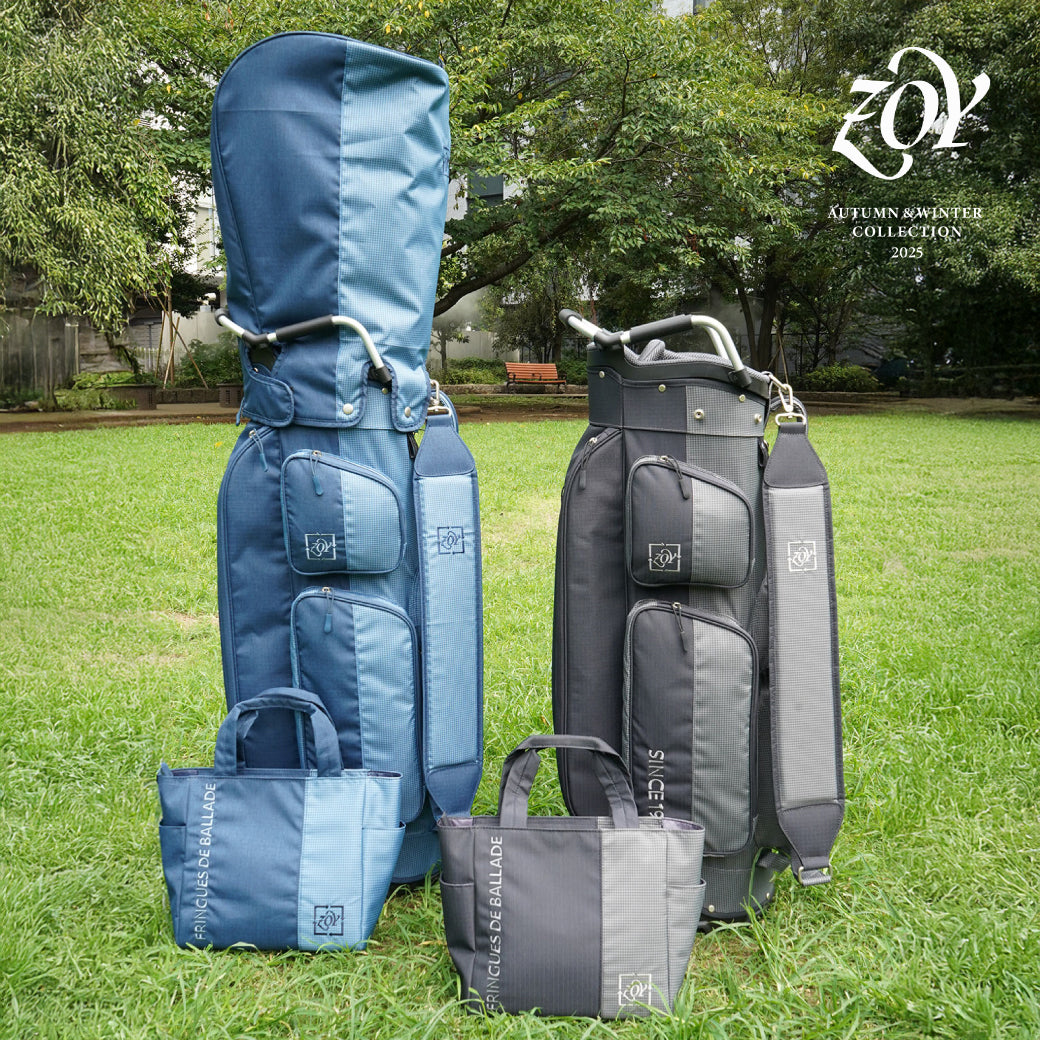 【キャディバッグの常識を塗り替える - もう1つのマスターピース】総重量わずか2.9kg・軽快さを約束する2輪仕様・9ポケットの収納力。「R-PET二輪キャスター式キャディバッグ」の全容公開