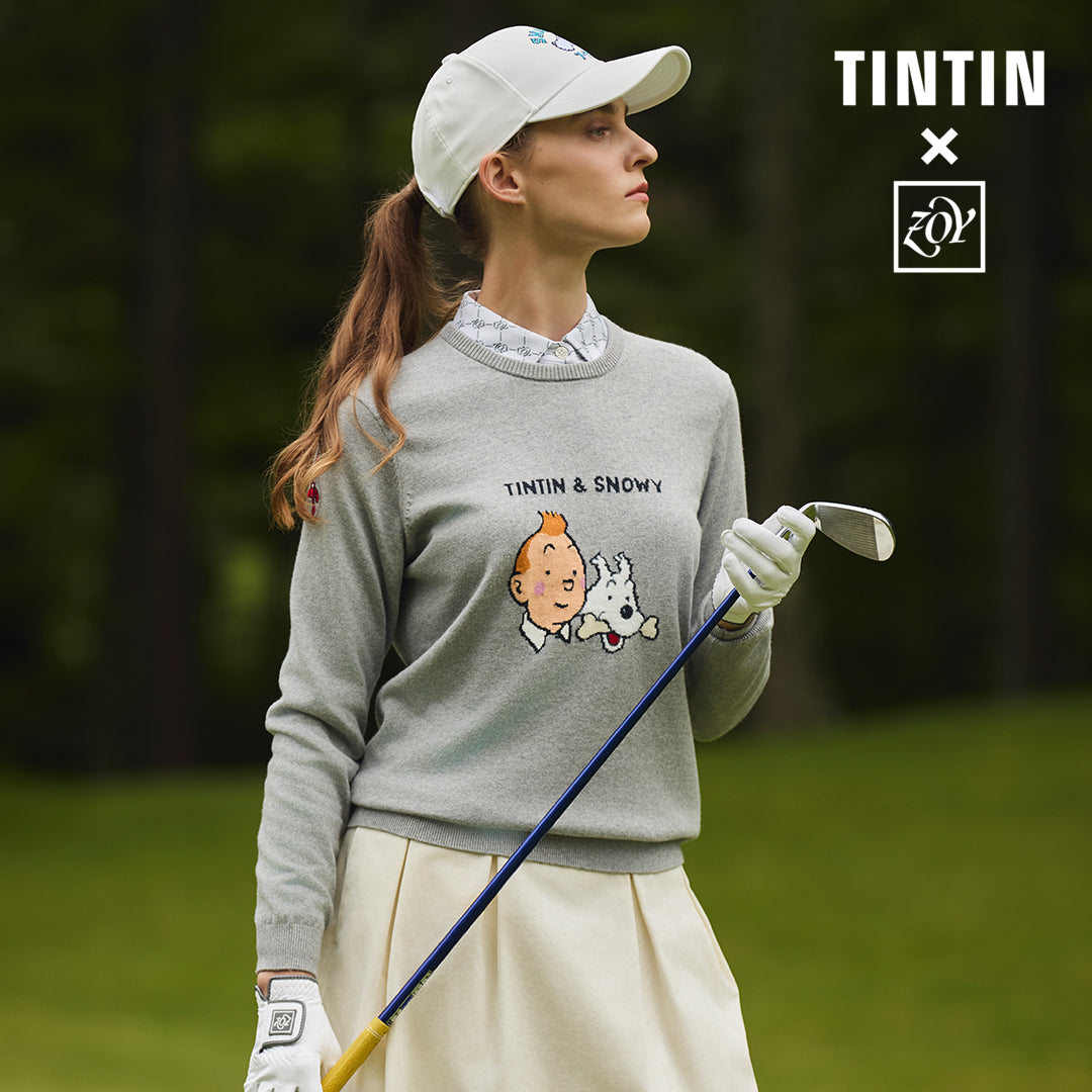 【NEW COLLABORATION MODELS - TINTIN × ZOY】公式オンラインストア&旗艦店の限定モデルも公開。クラシカルなゴルフスタイルに、心躍る遊び心を。いつもの一着に少しだけ、特別な物語を