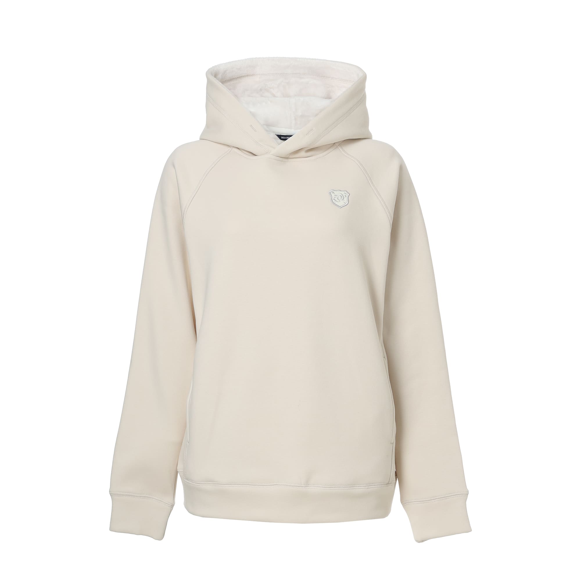 WOMEN LONG-STAPLE COTTON BOMBER フーディー アイボリー