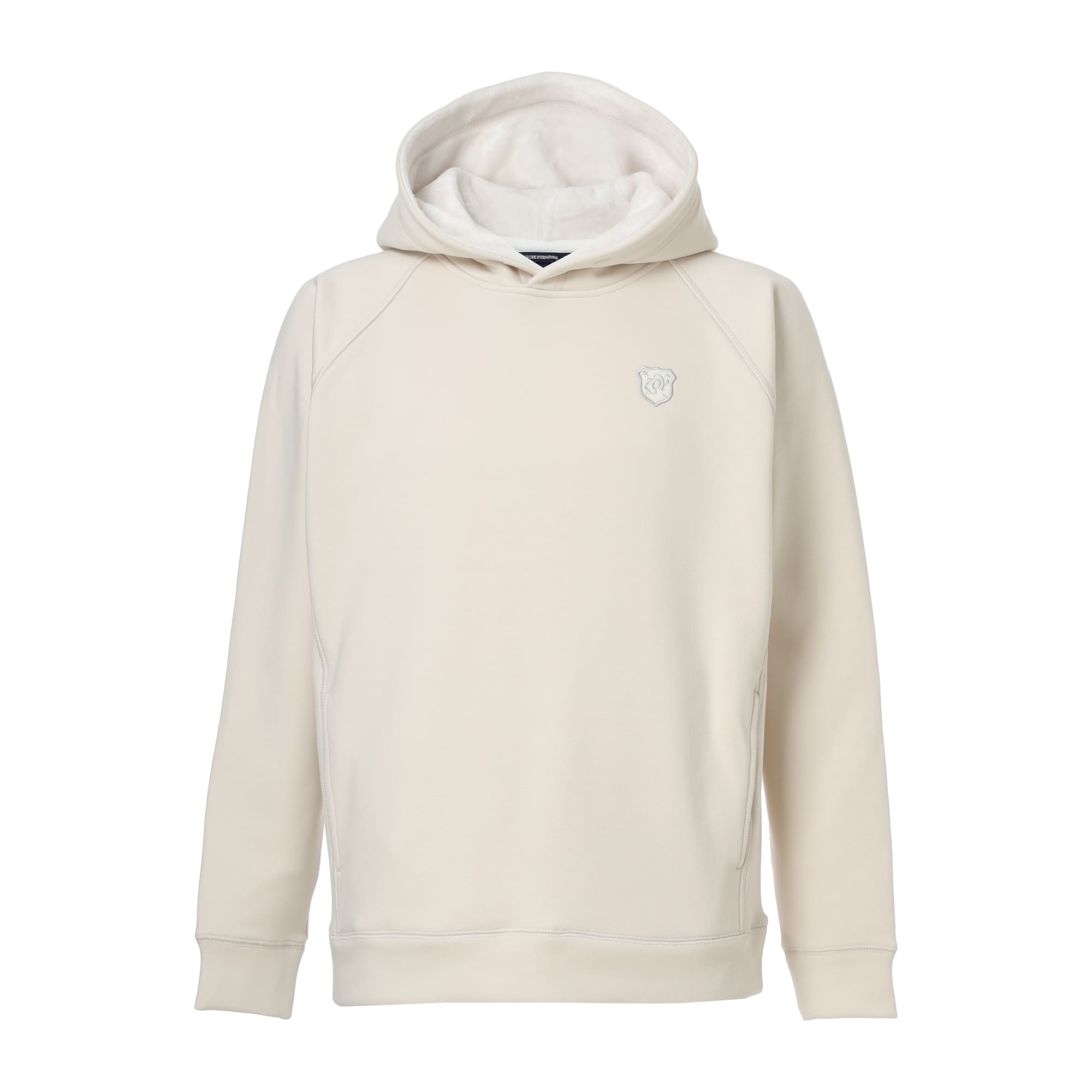 Men's Long-Staple Cotton Bomber Hoodie, Ivory, 071444028