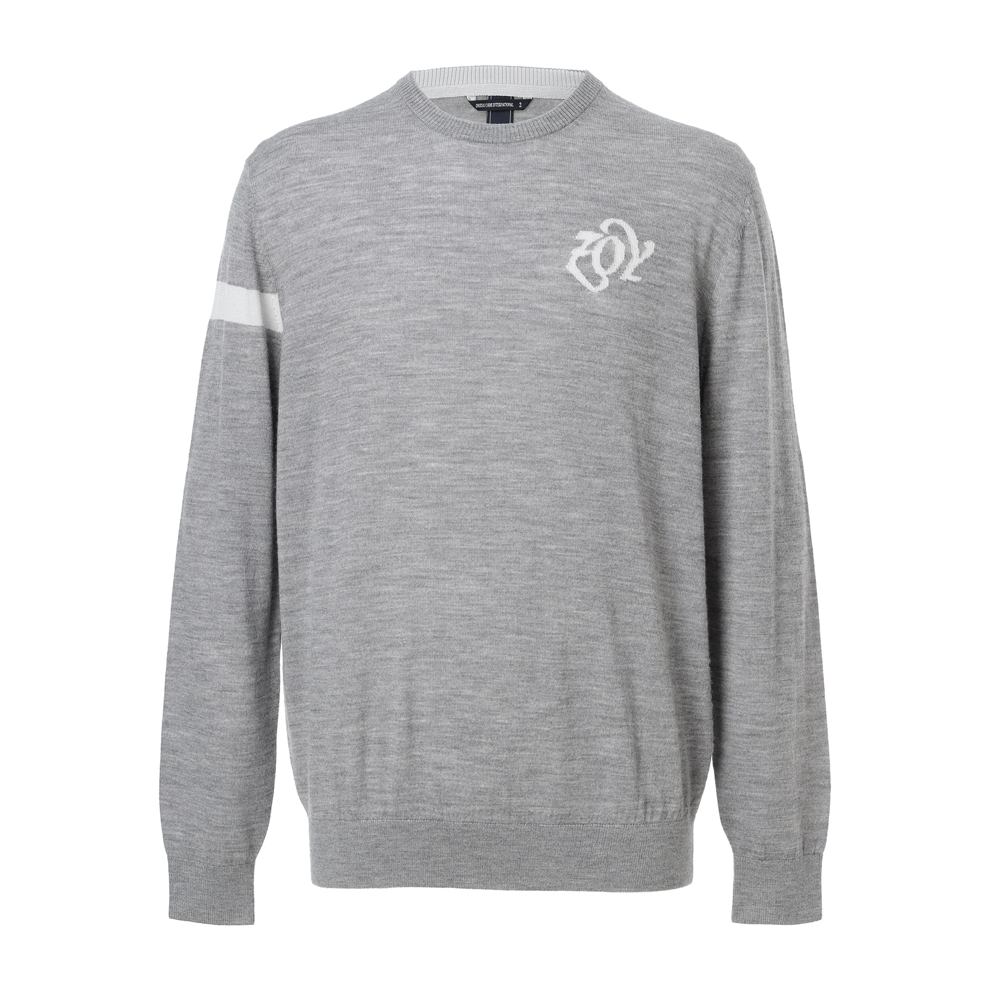 MEN エクストラファインメリノウール 長袖セーター ライトヘザーグレー