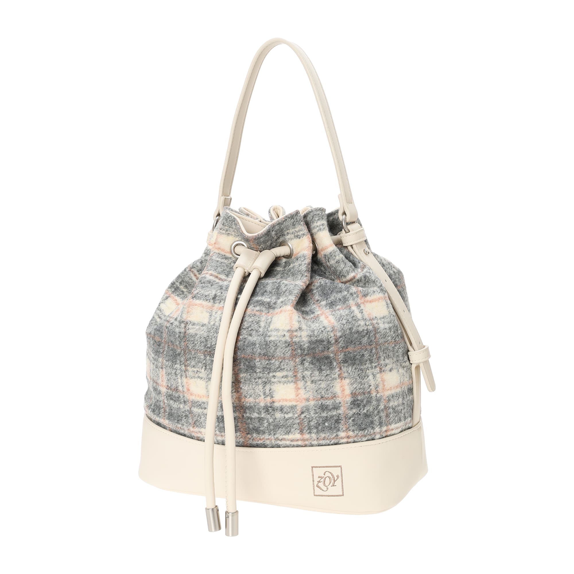 Women's Check Cart Bag in Ecru