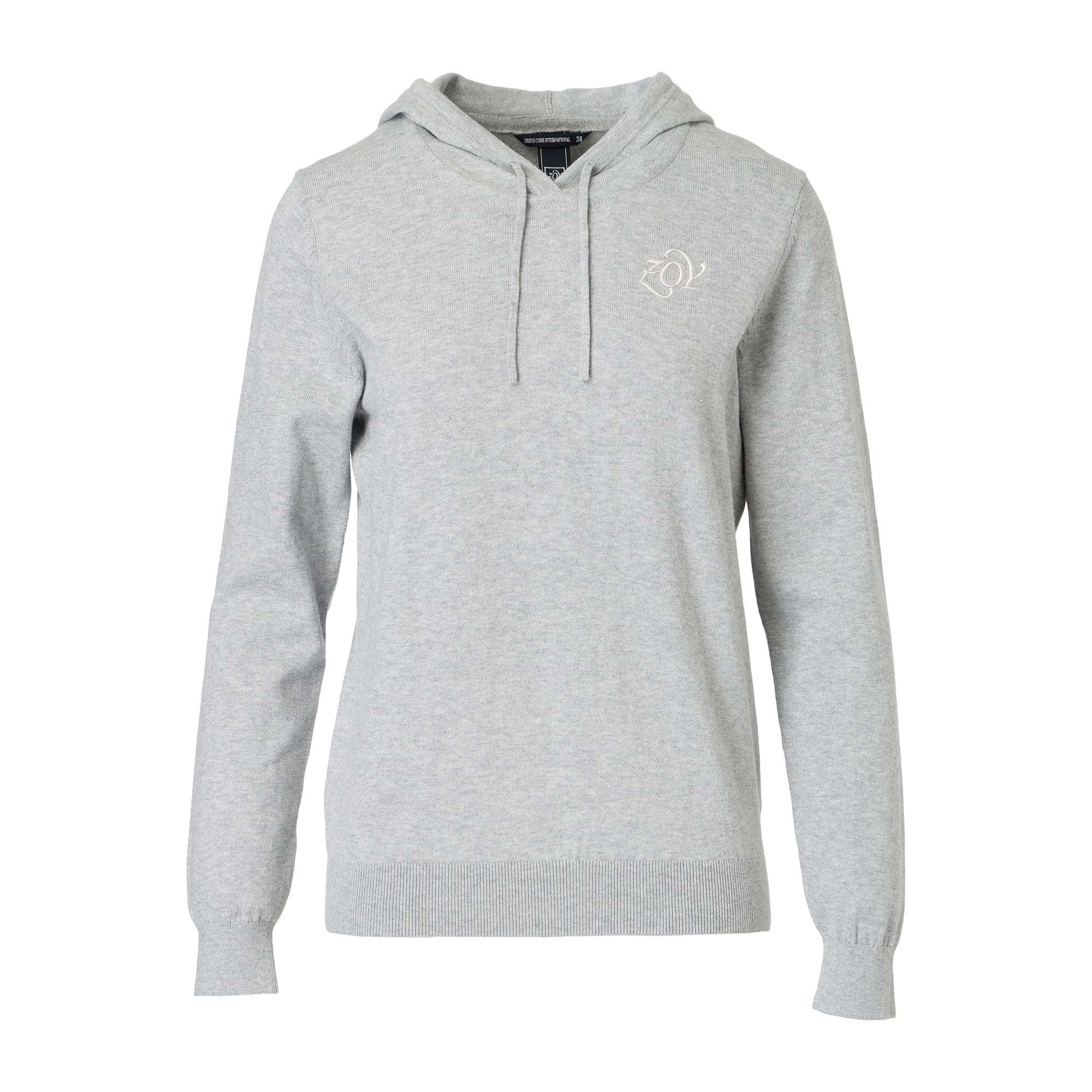 WOMEN MELANGE COTTON 長袖セーター グレー