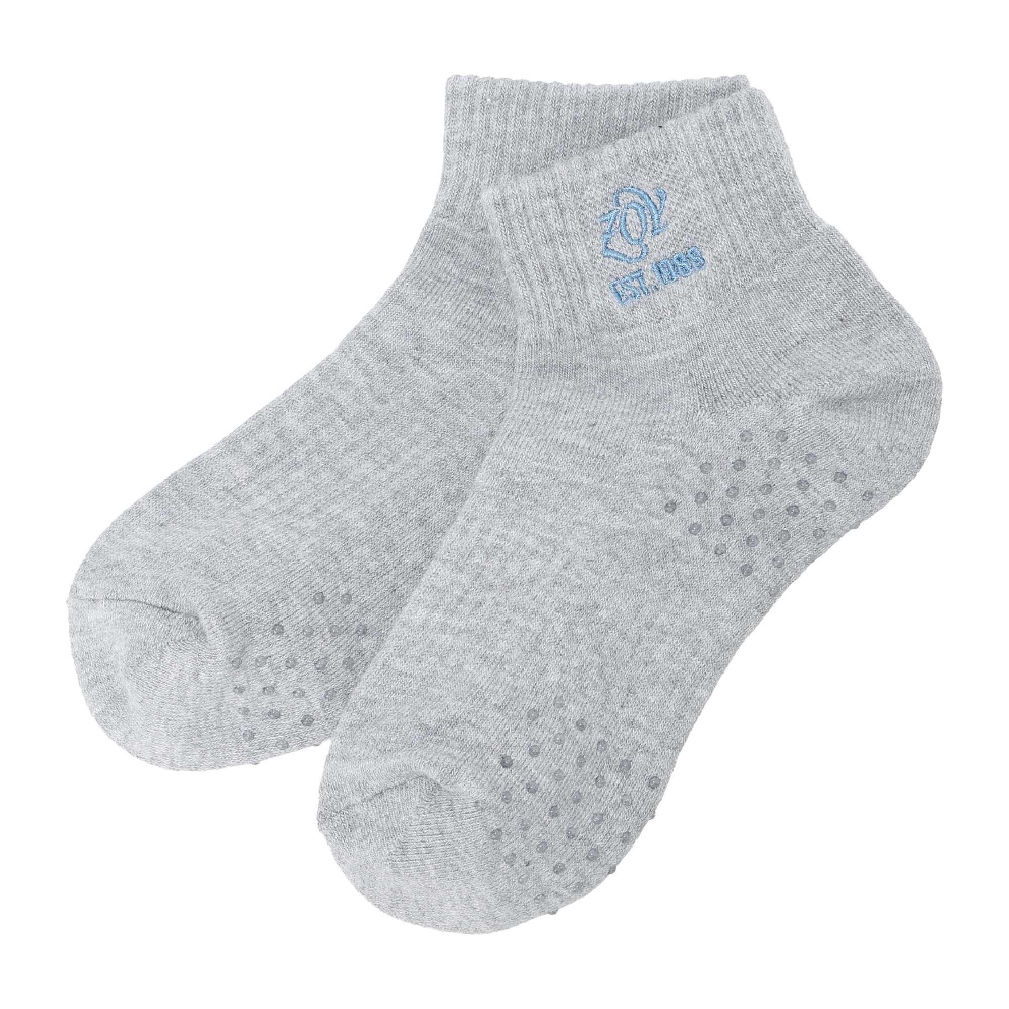 WOMEN 滑り止め付き アンクルソックス グレー