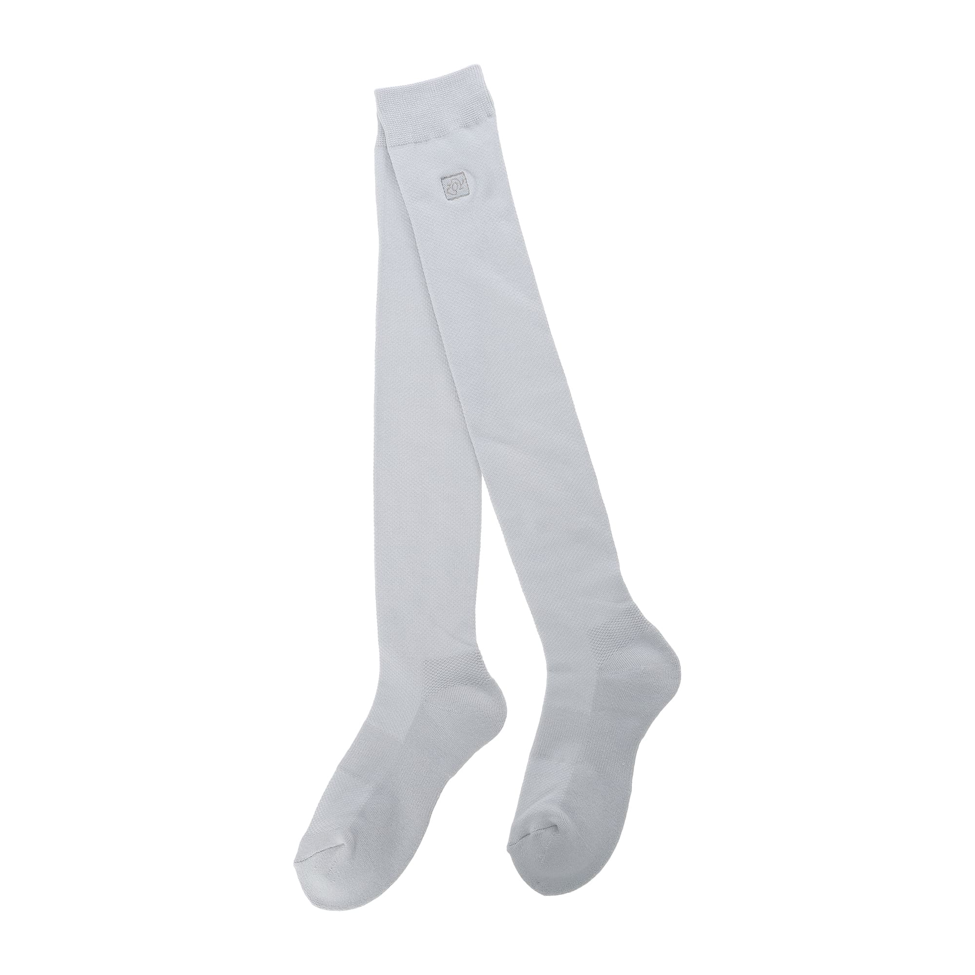 WOMEN メッシュニーハイソックス グレー