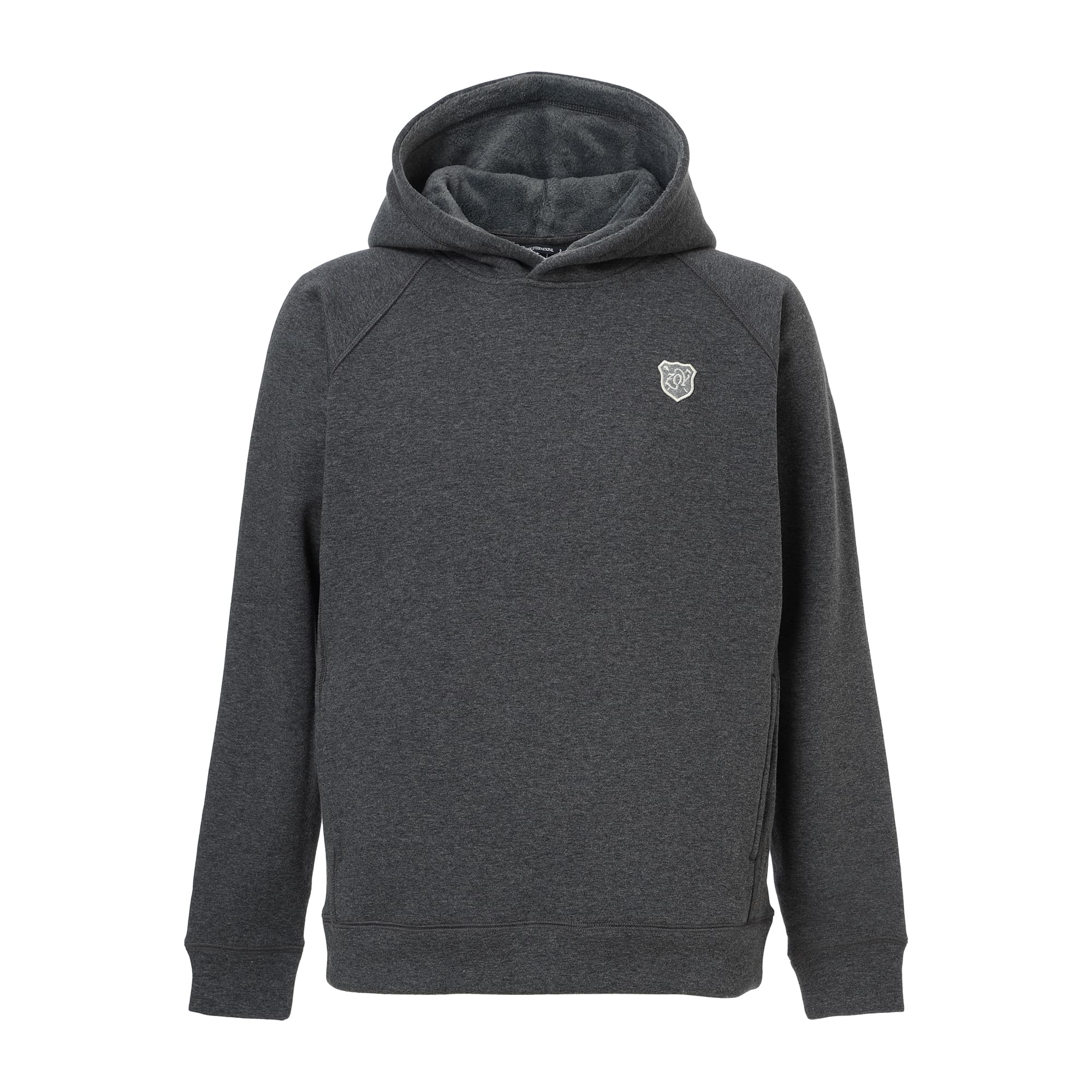 Men's Long-Staple Cotton Bomber Hoodie, Charcoal, 071444028
