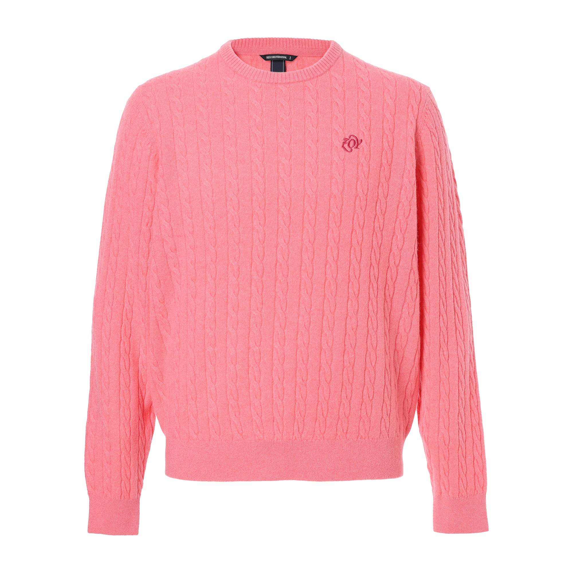 MEN Recycled CASHMERE 長袖セーター ストロベリーアイス