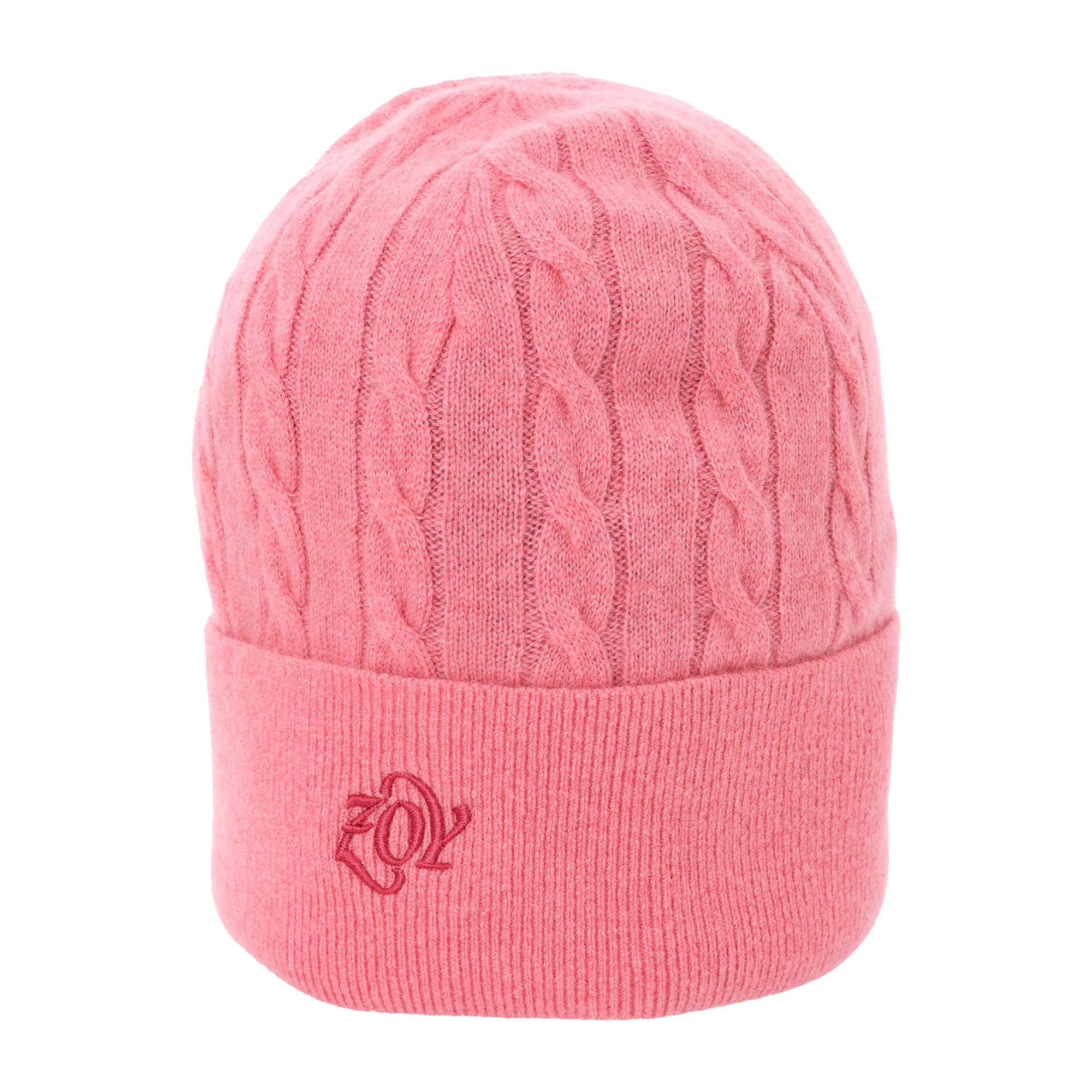 UNISEX Recycled CASHMERE Knit Beanie in Strawberry Ice Cream 071444814
