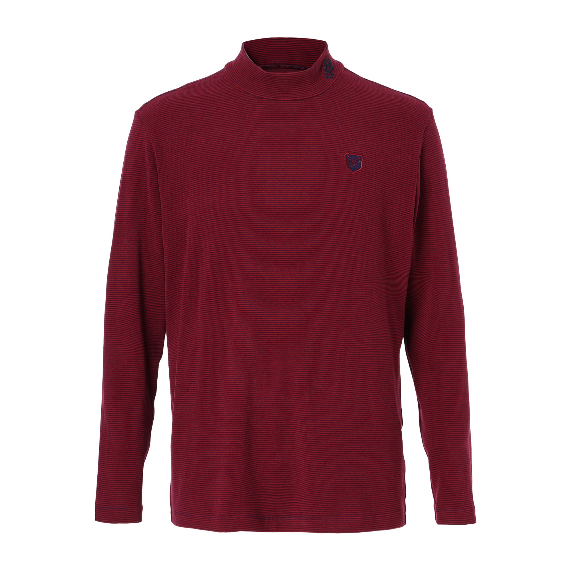 Men's Striped Long Sleeve Shirt in Red and Purple (Product Code: 071444025)