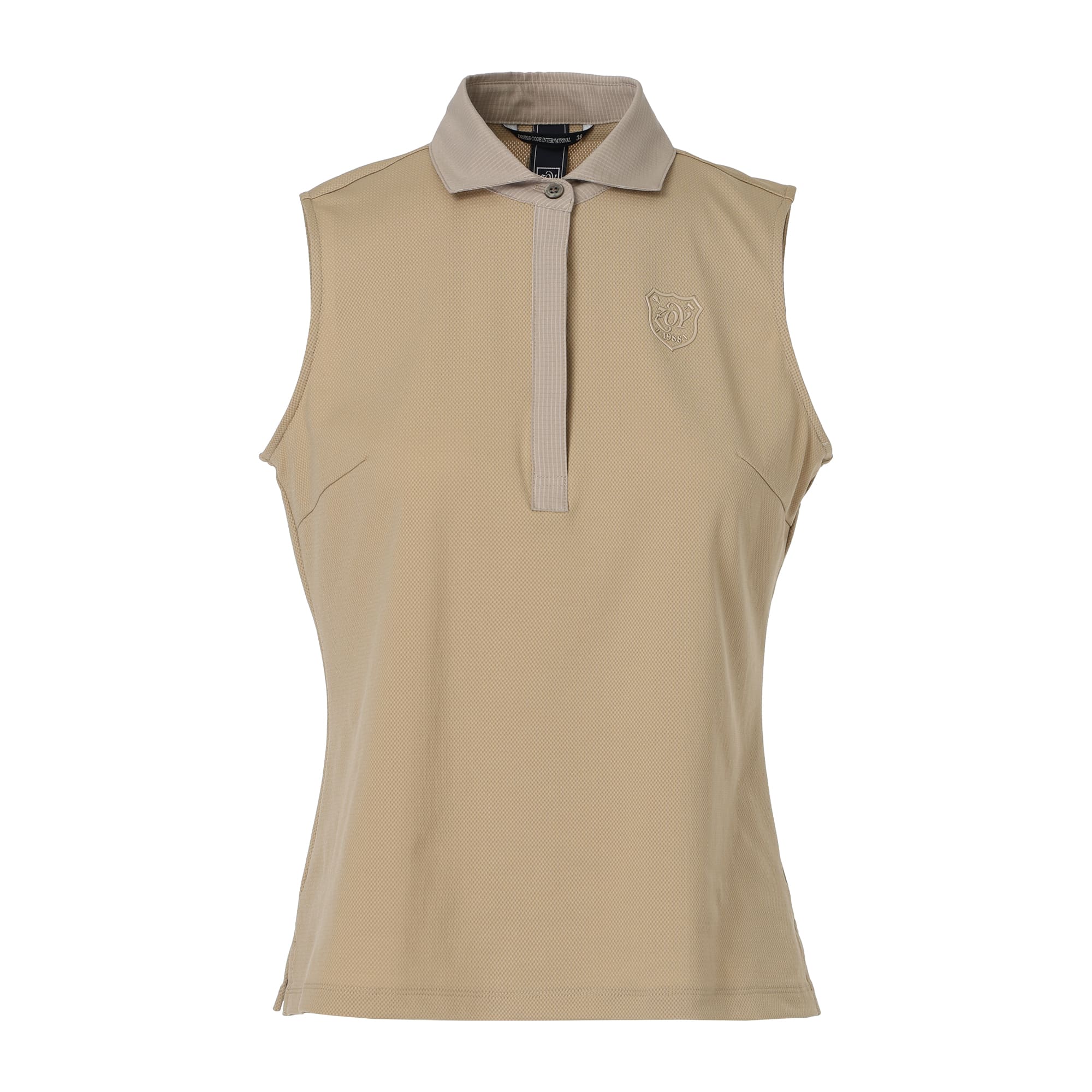 WOMEN SOFTCOOLトリコットメッシュ ノースリーブシャツ ベージュ