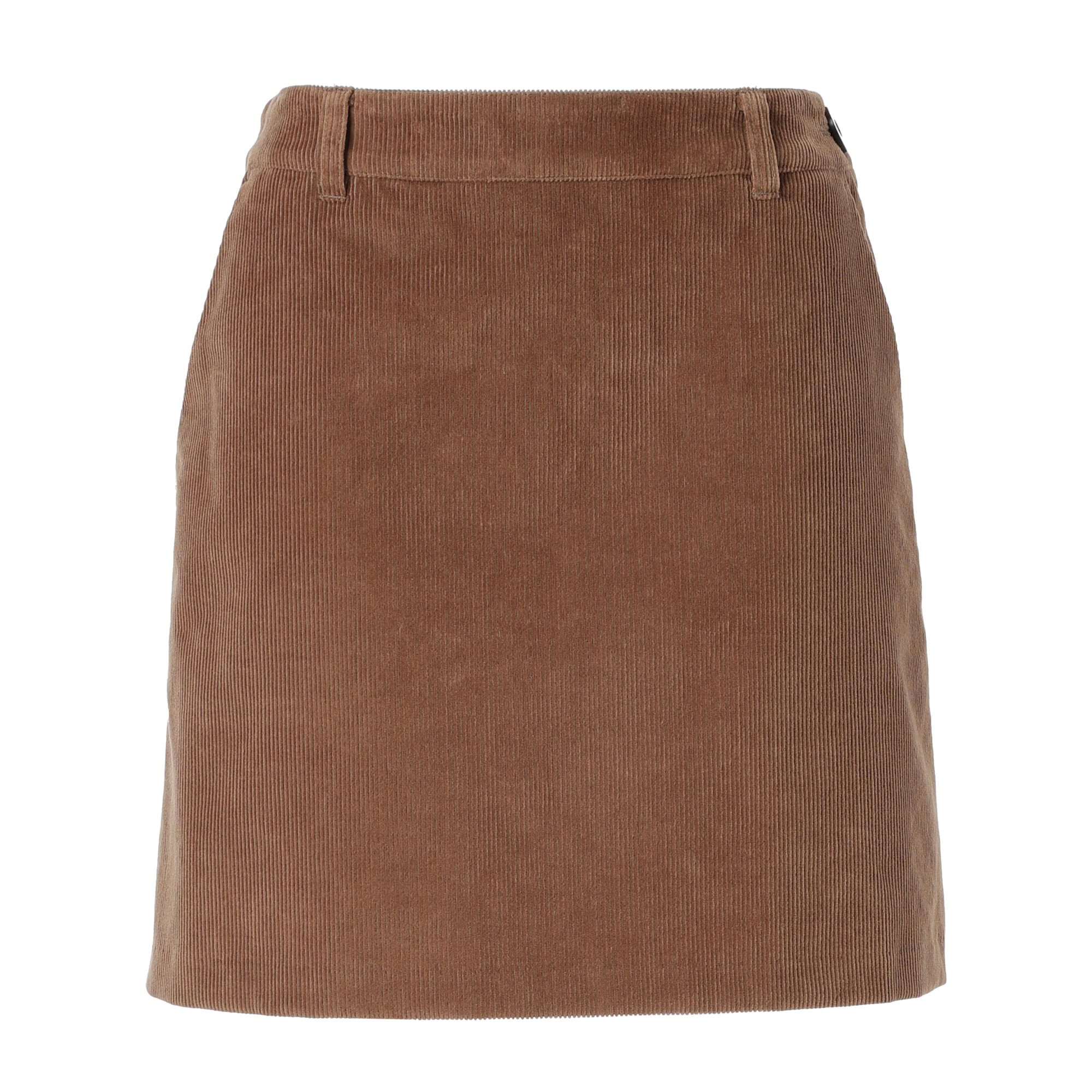 WOMEN ウールコーデュロイ スカート キャメル