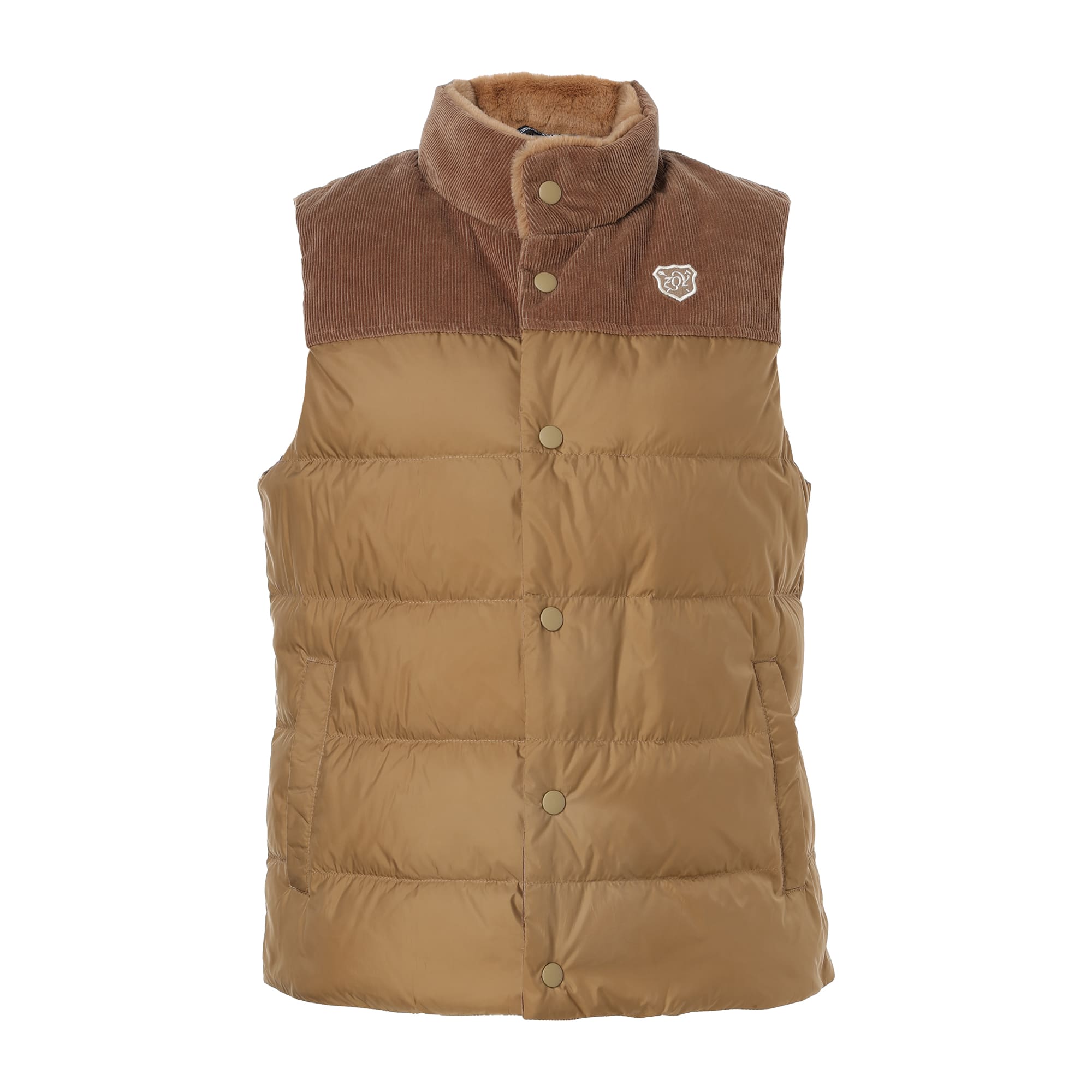 WOMEN 光電子ダウンベスト キャメル