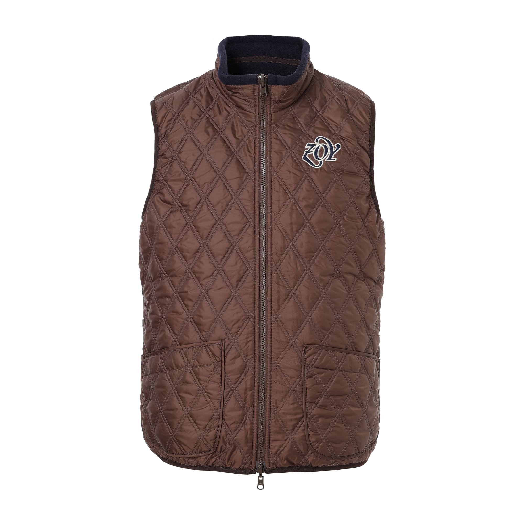 Men's Heiden Taffeta Quilted Reversible Vest, Brown, 071444112