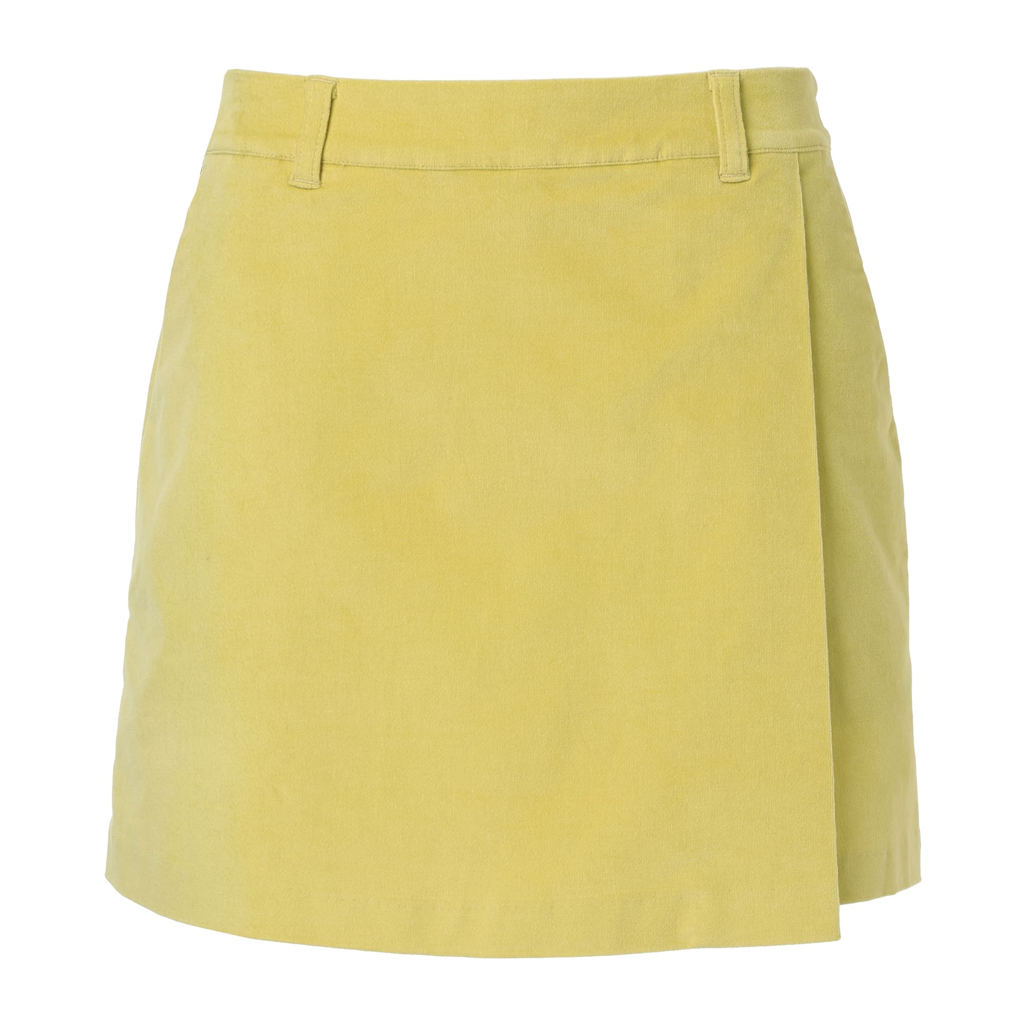 WOMEN COTTON velvetteen キュロット イエロー