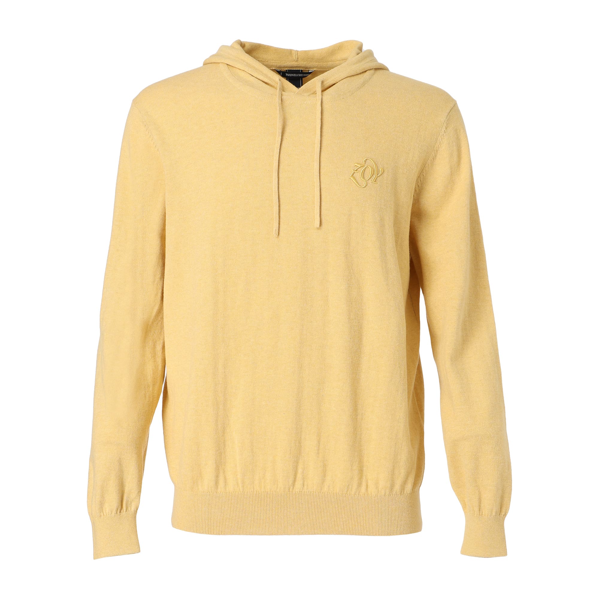 MEN MELANGE COTTON 長袖セーター イエロー