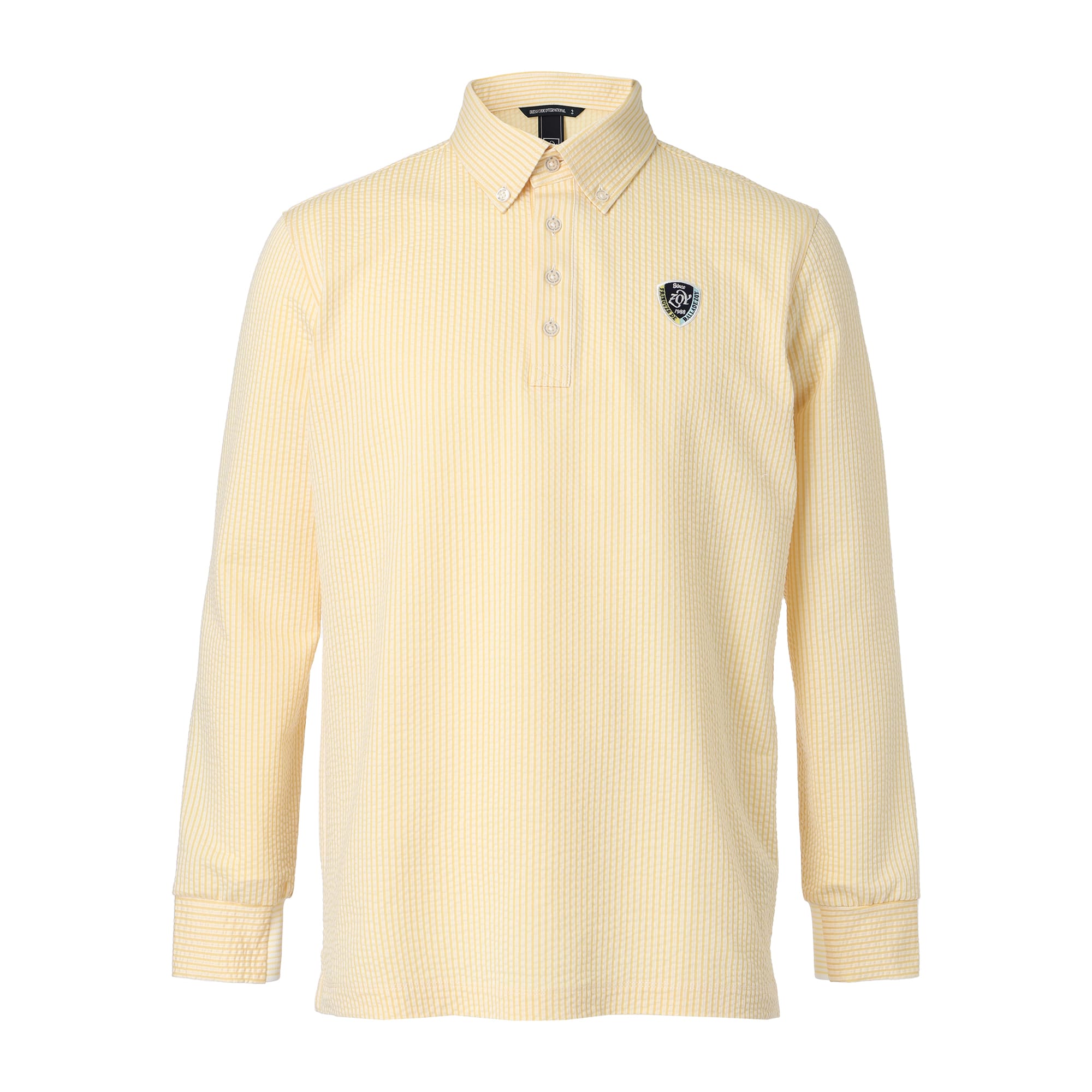 MEN シルキーサッカージャージ 長袖シャツ バナナイエロー