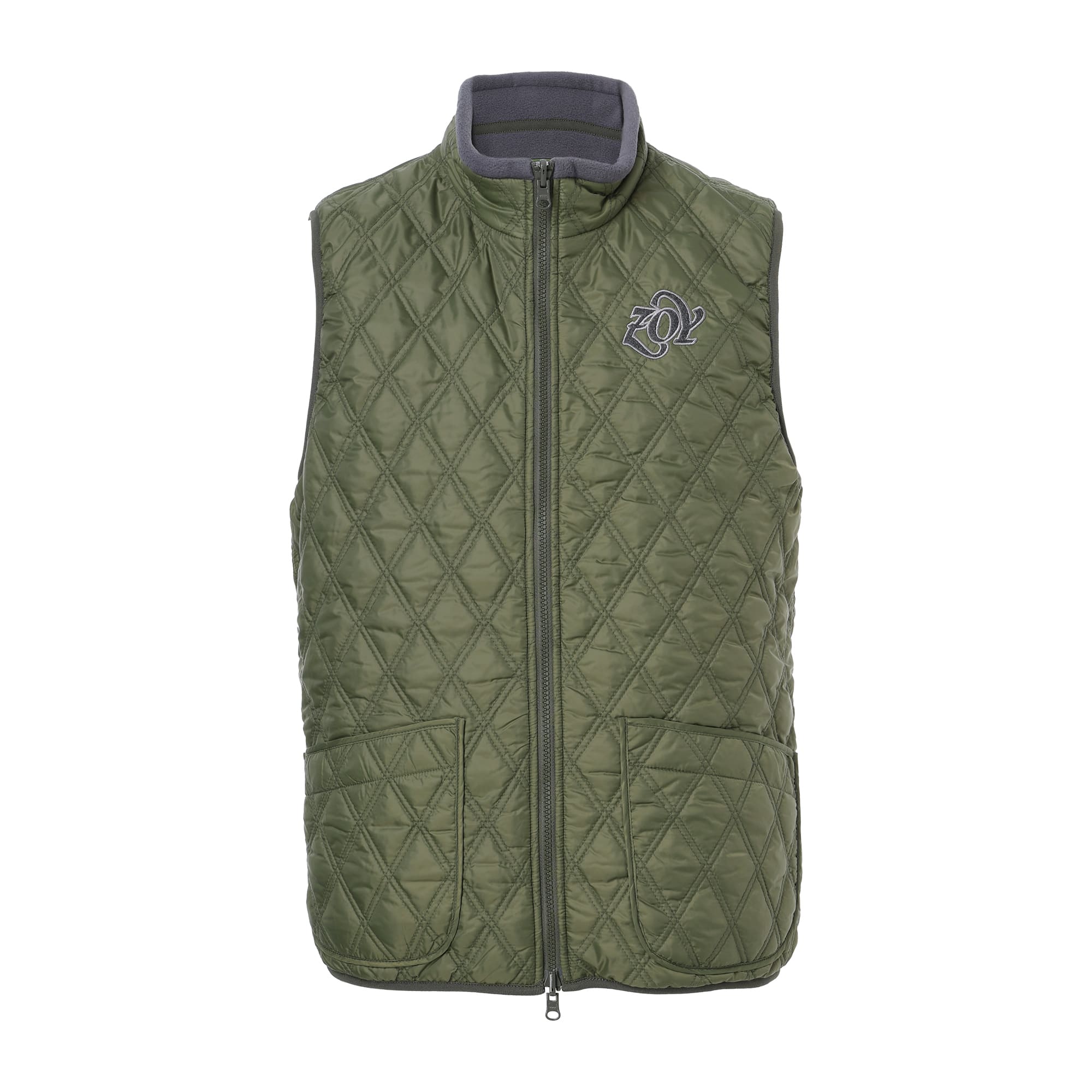Men's Heiden Taffeta Quilted Reversible Vest, Olive, 071444112