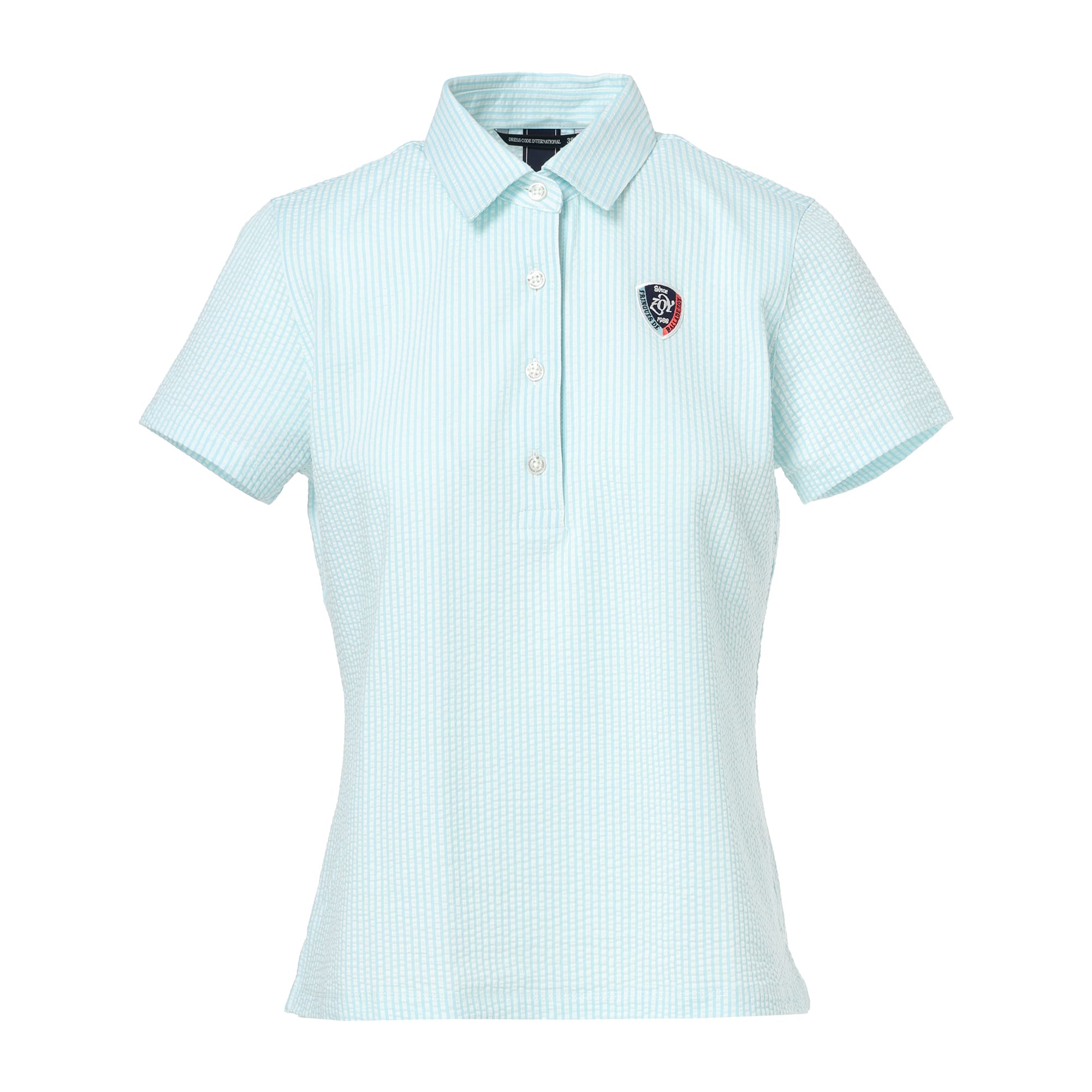 Women's Silky Soccer Jersey Short Sleeve Shirt, Water Blue