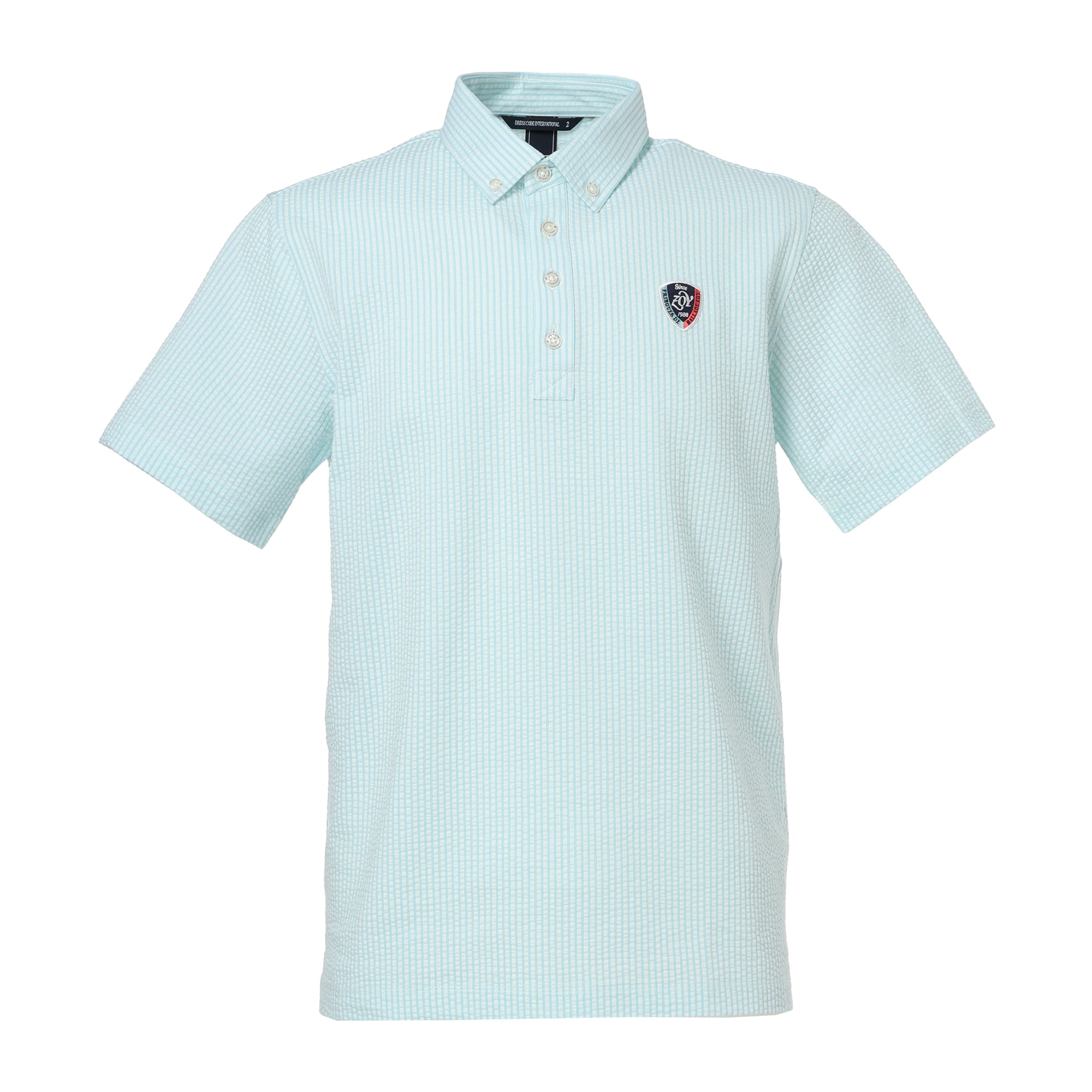 Men's Silky Soccer Jersey Short Sleeve Shirt, Water Blue