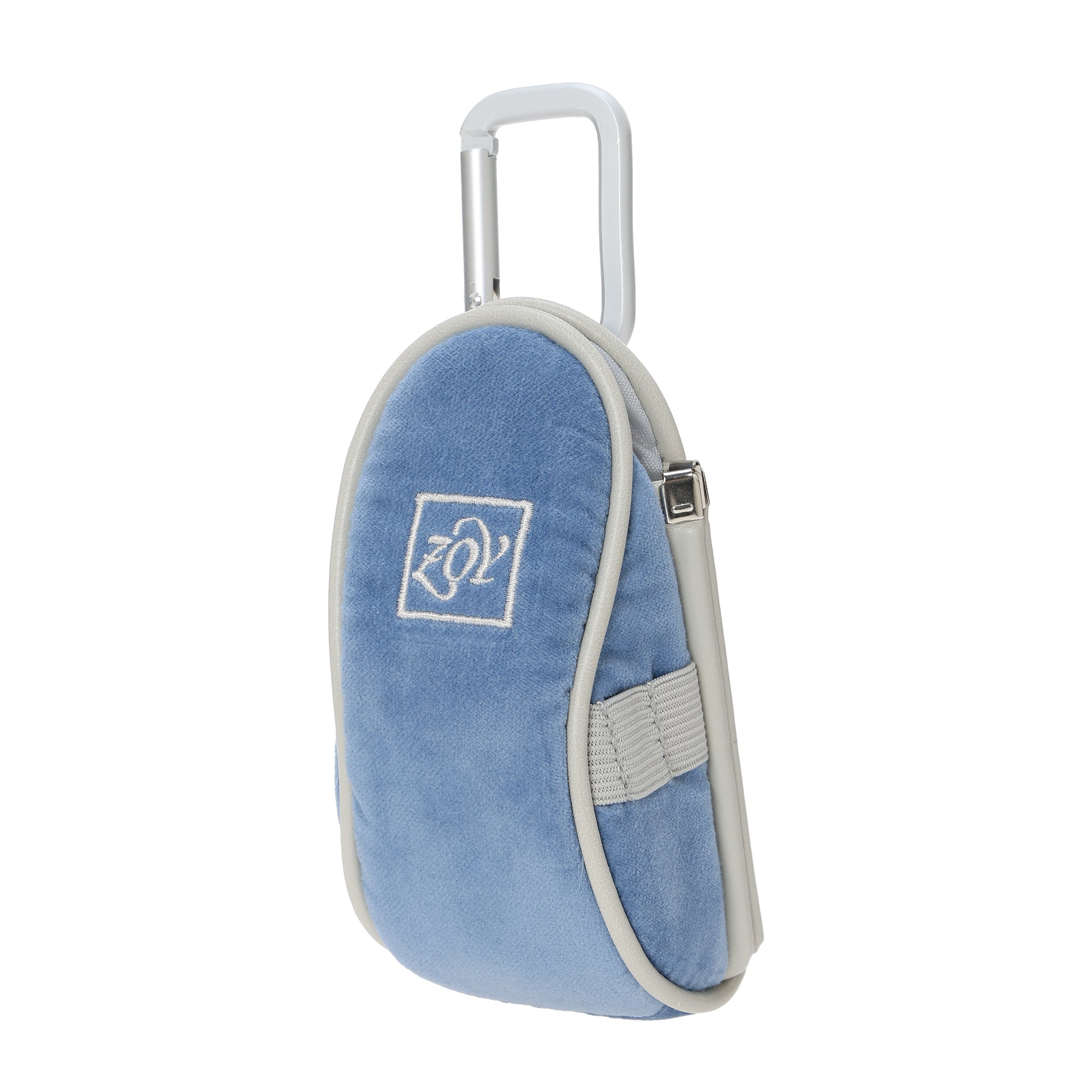 UNISEX Cotton Velvet Ball Pouch Blue