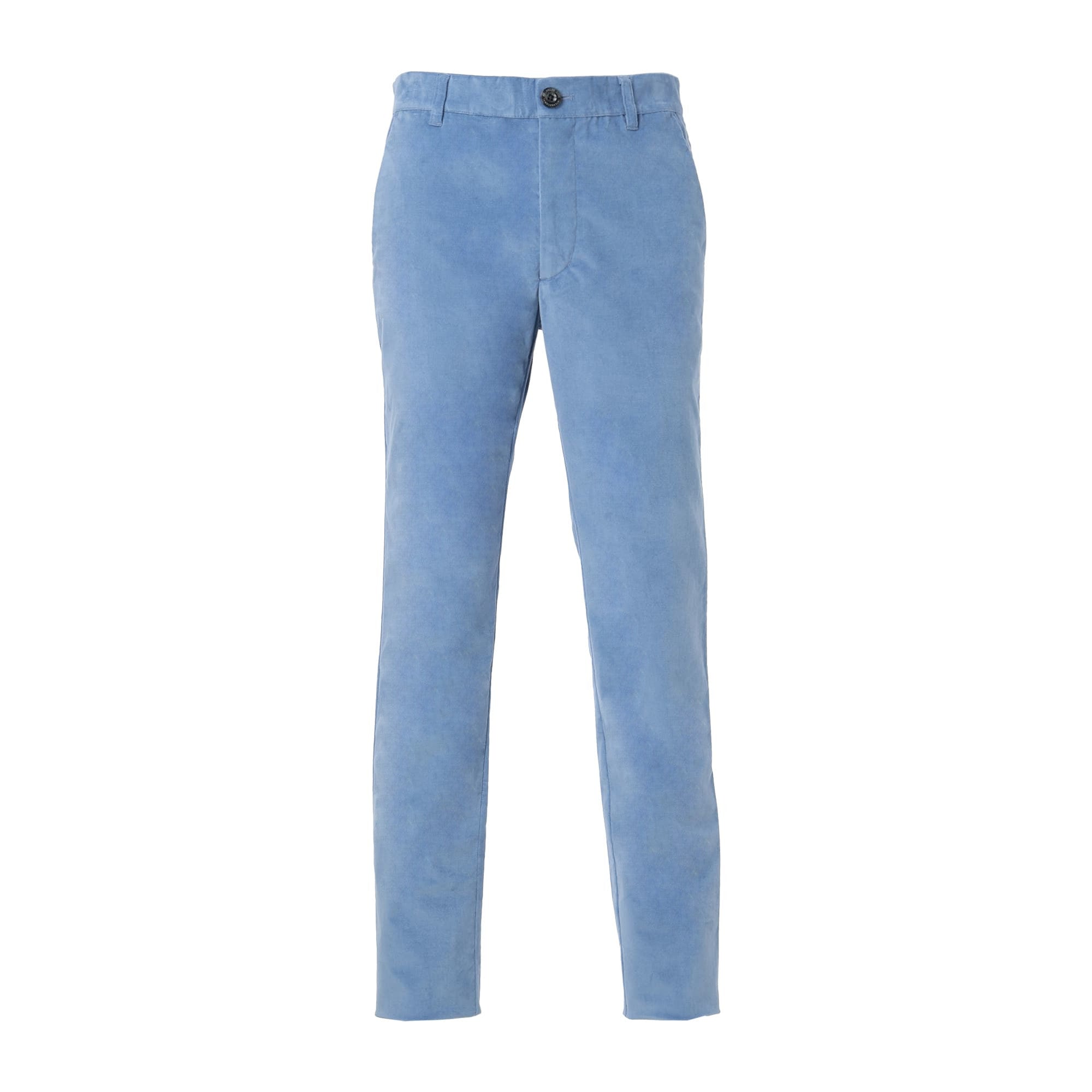 MEN COTTON velvetteen ロングパンツ ブルー