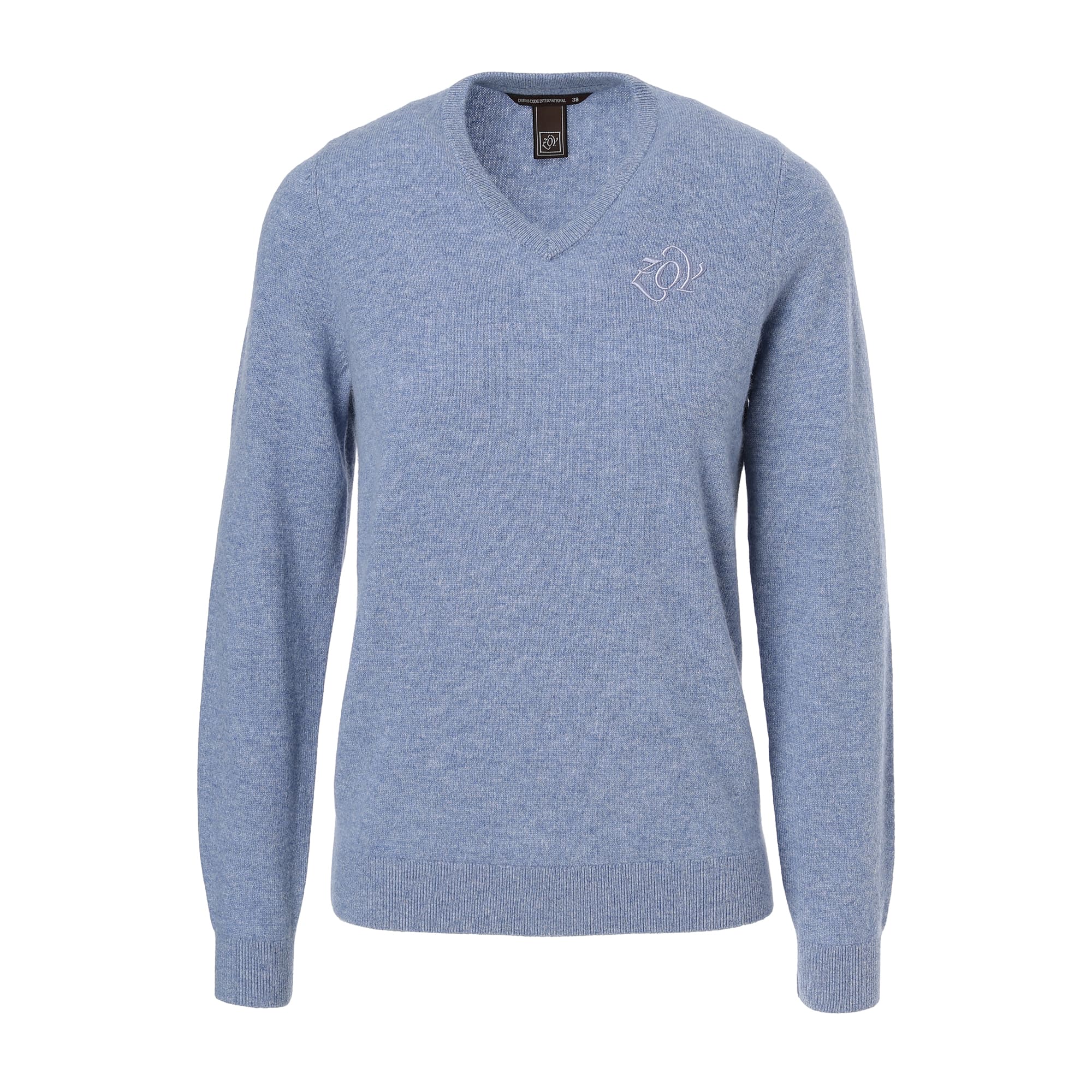 WOMEN PREMIUMカシミヤ 長袖セーター ブルーデニム 