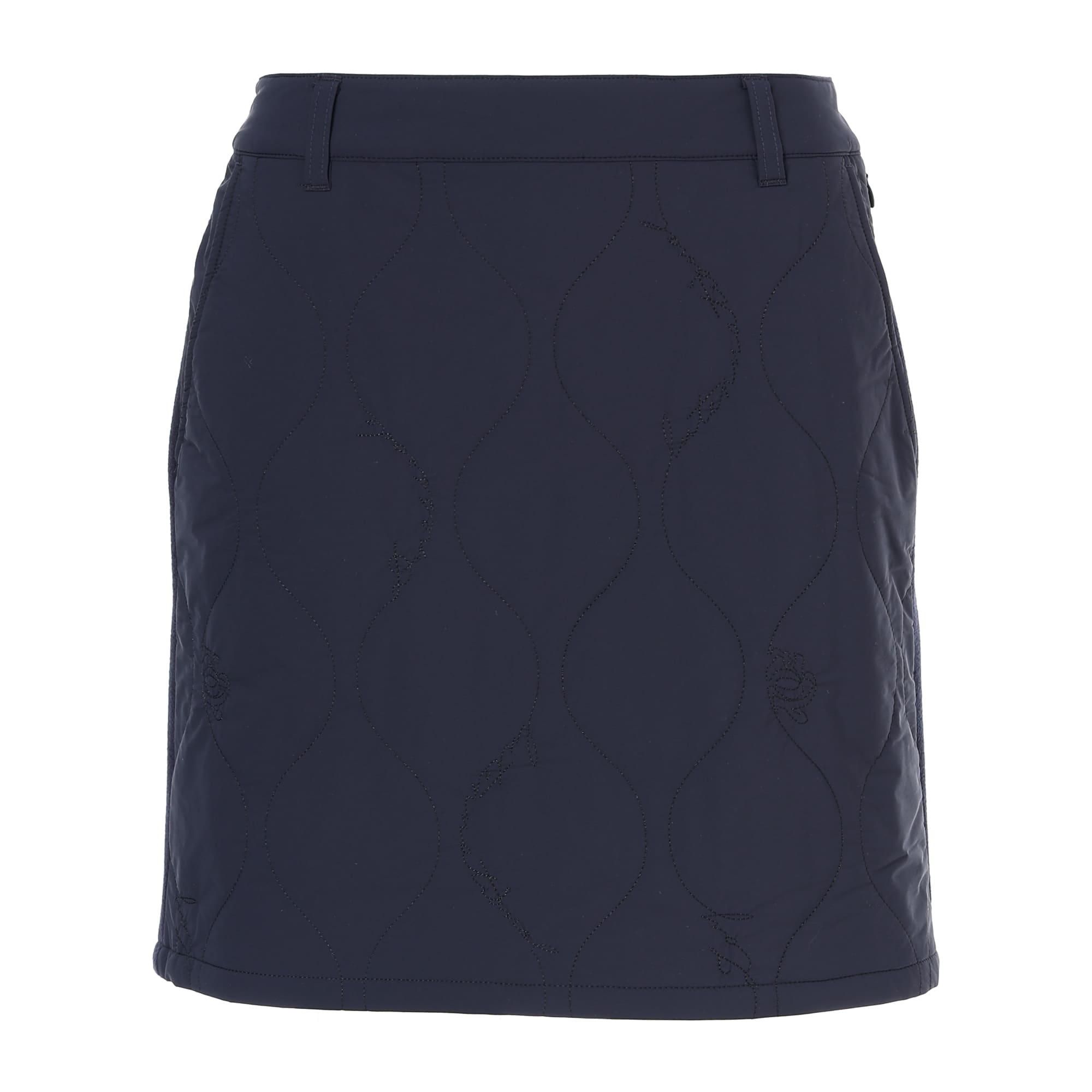 Women's Stretch Taffeta Quilted Skirt, Navy