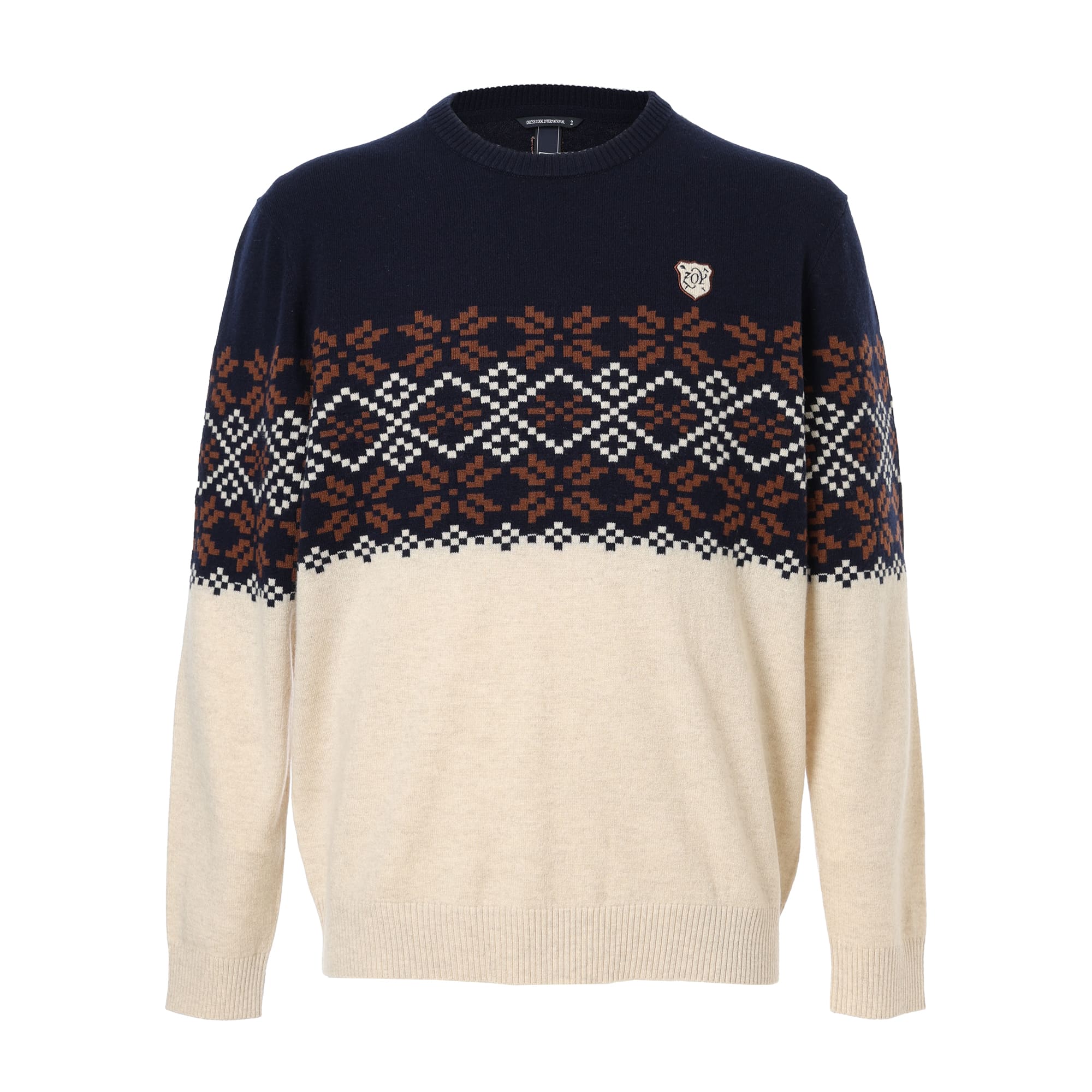 MEN Superfine merino wool x cashmere 長袖セーター ネイビー