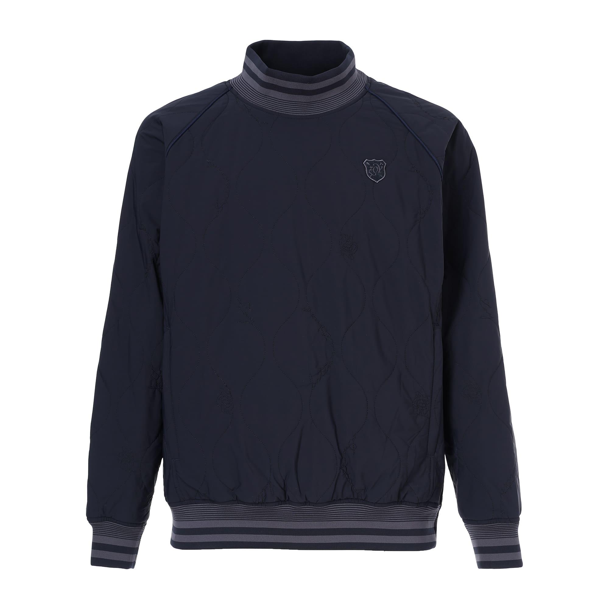 UNISEX Stretch Taffeta Quilted Sneed Jacket Navy