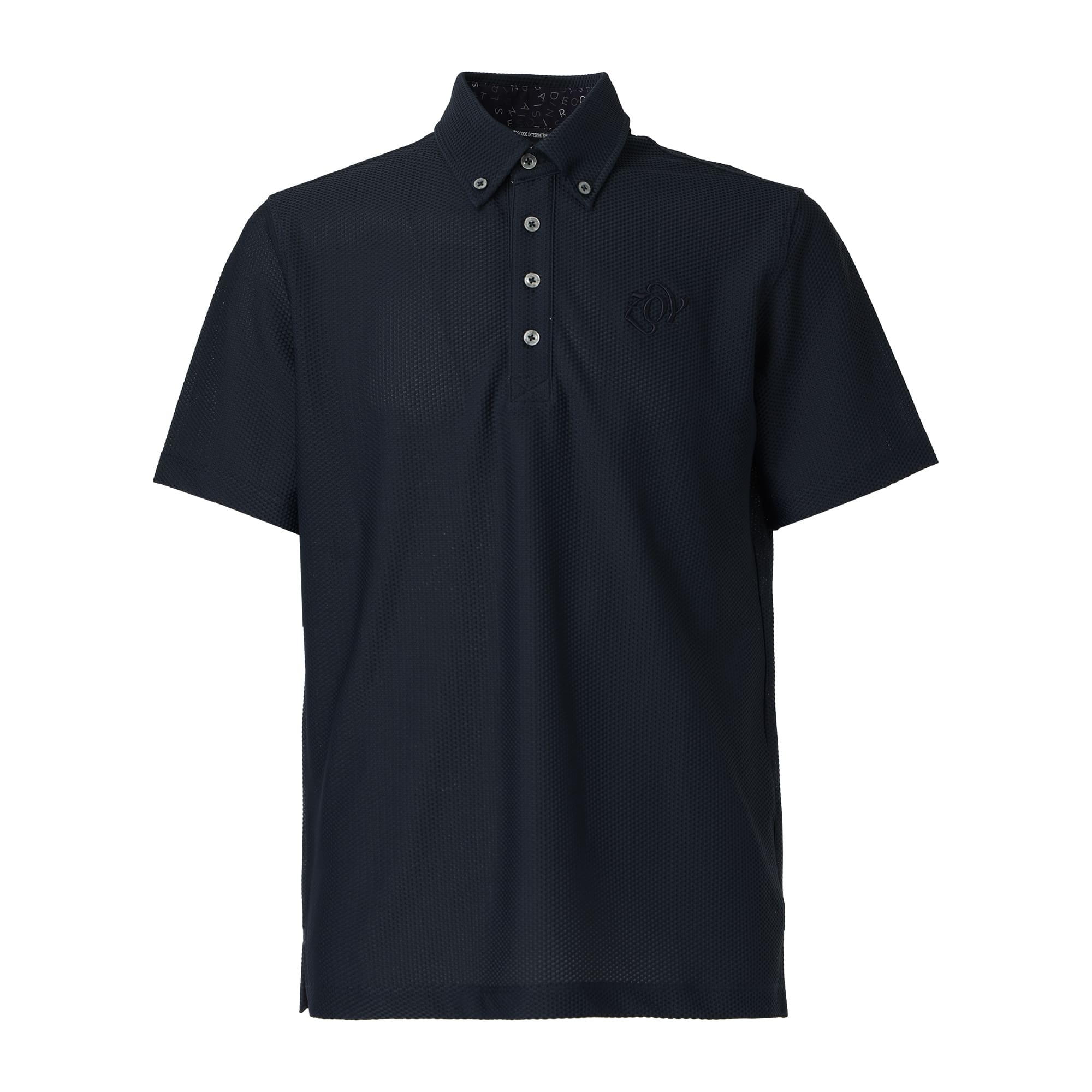 Men's Mesh Tricot Short Sleeve Shirt, Navy