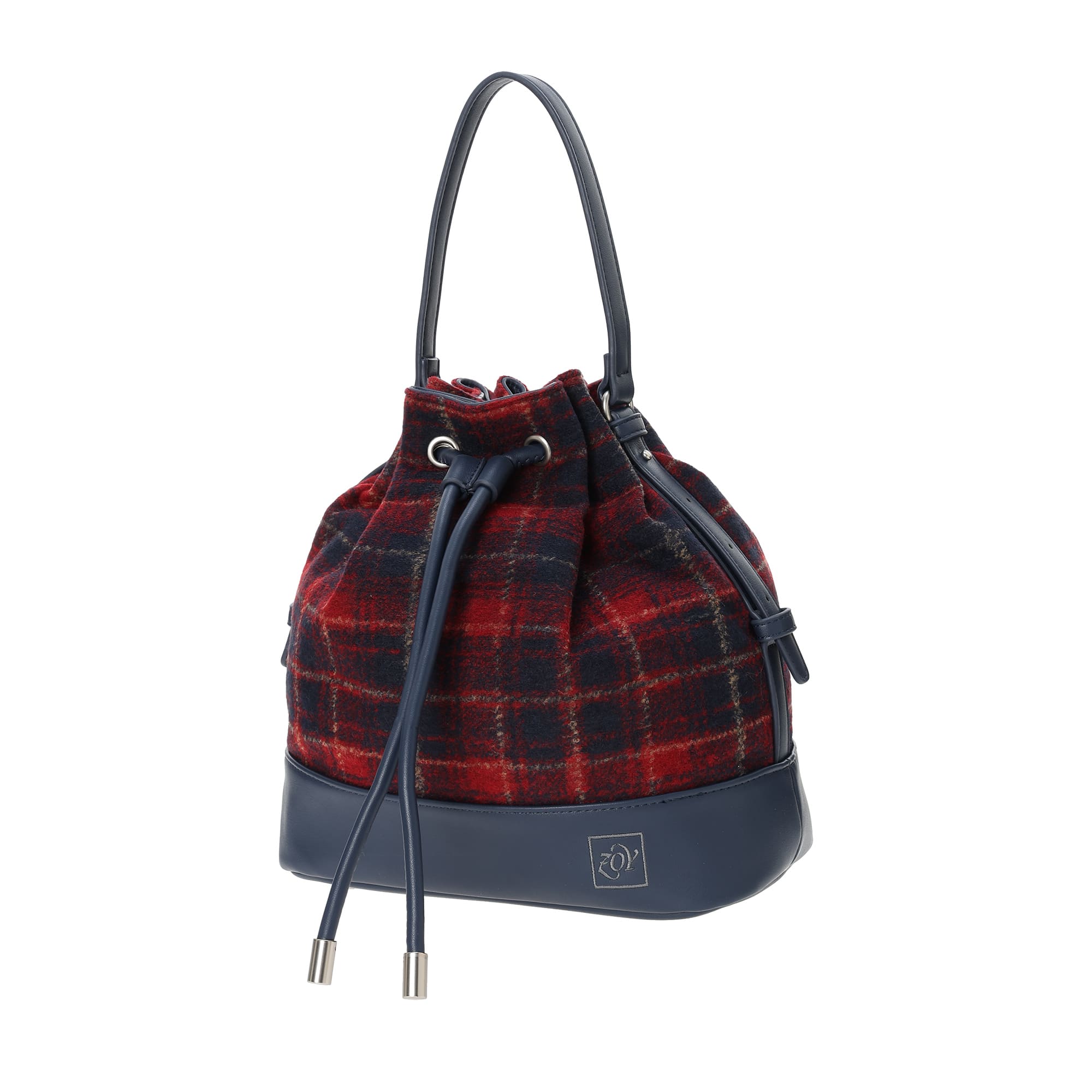 Women's Check Cart Bag Navy