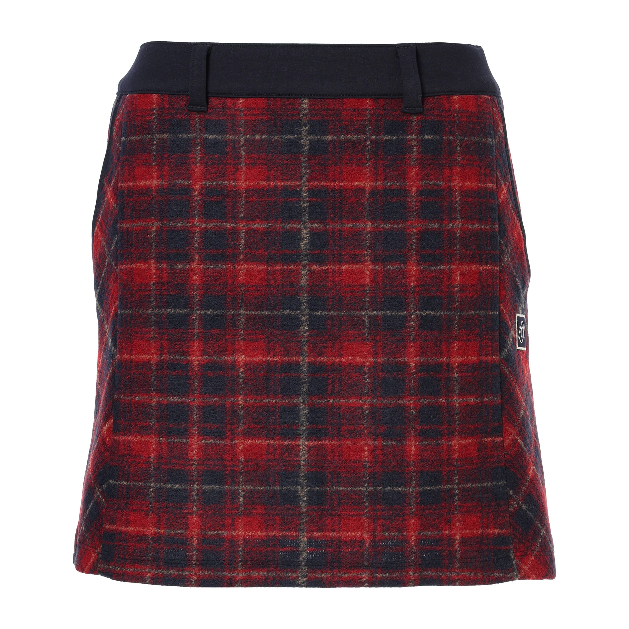 Women's Sliver Check JQ Skirt (with windproof lining) Navy 071644311