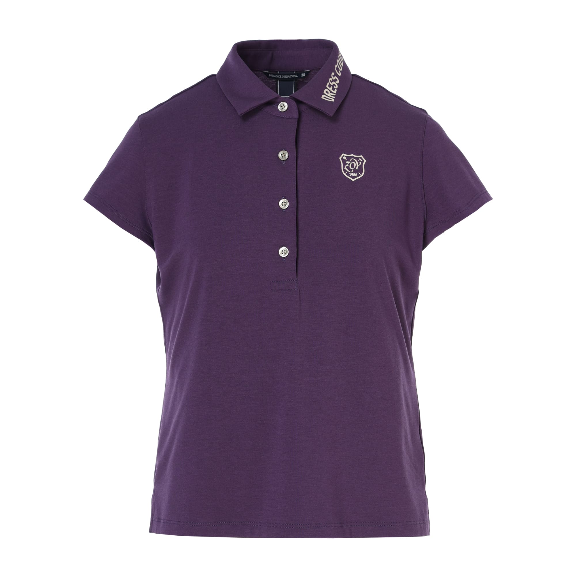 WOMEN ストレッチジャージー 半袖シャツ ボルドー