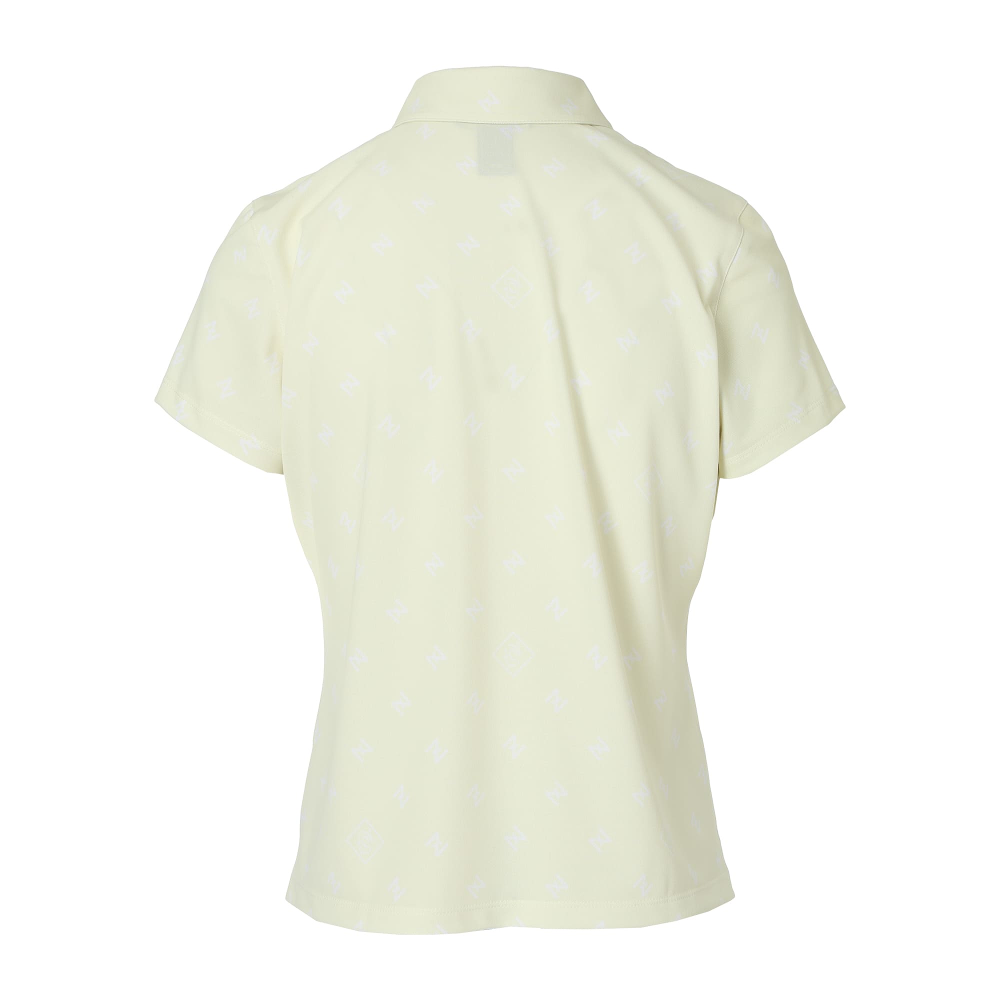 WOMEN Z fine pattern プリント 半袖シャツ クリームイエロー