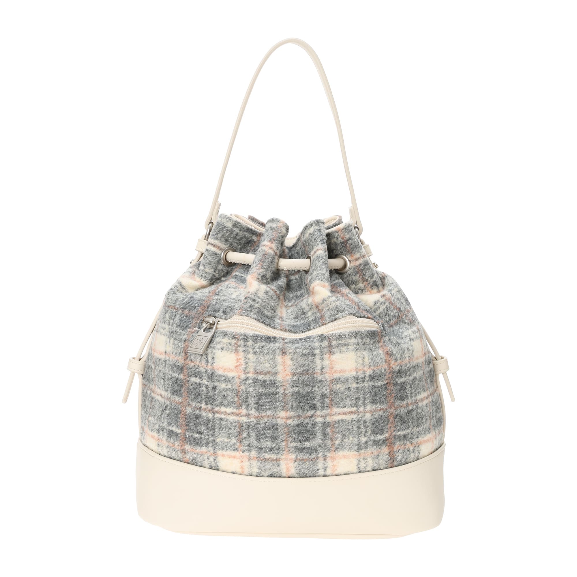 Women's Check Cart Bag in Ecru