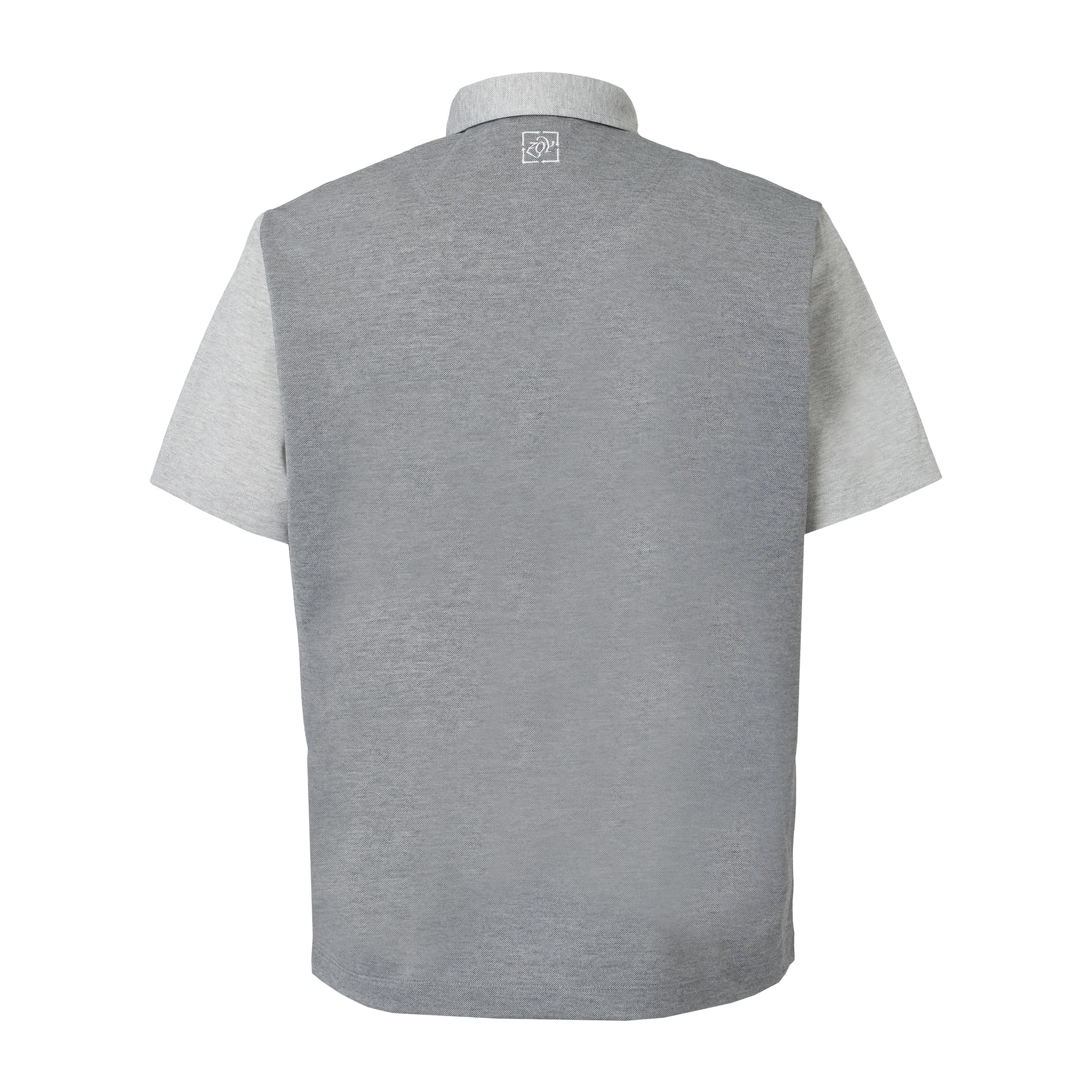 MEN AEGEAN ORGANIC*RENU Pique Short Sleeve Shirt Gray Mix