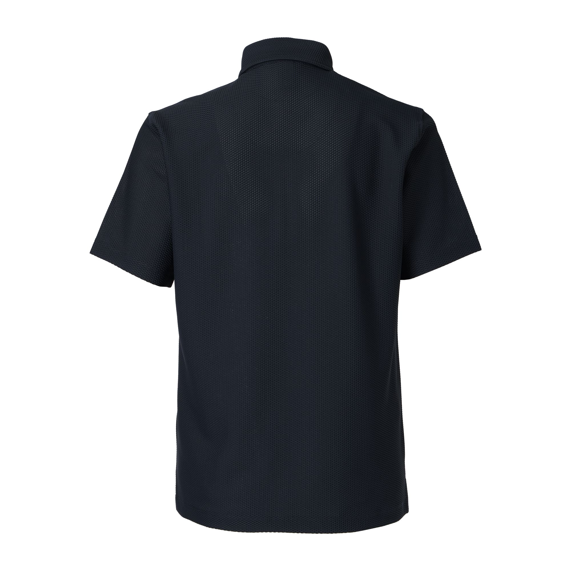 Men's Mesh Tricot Short Sleeve Shirt, Navy