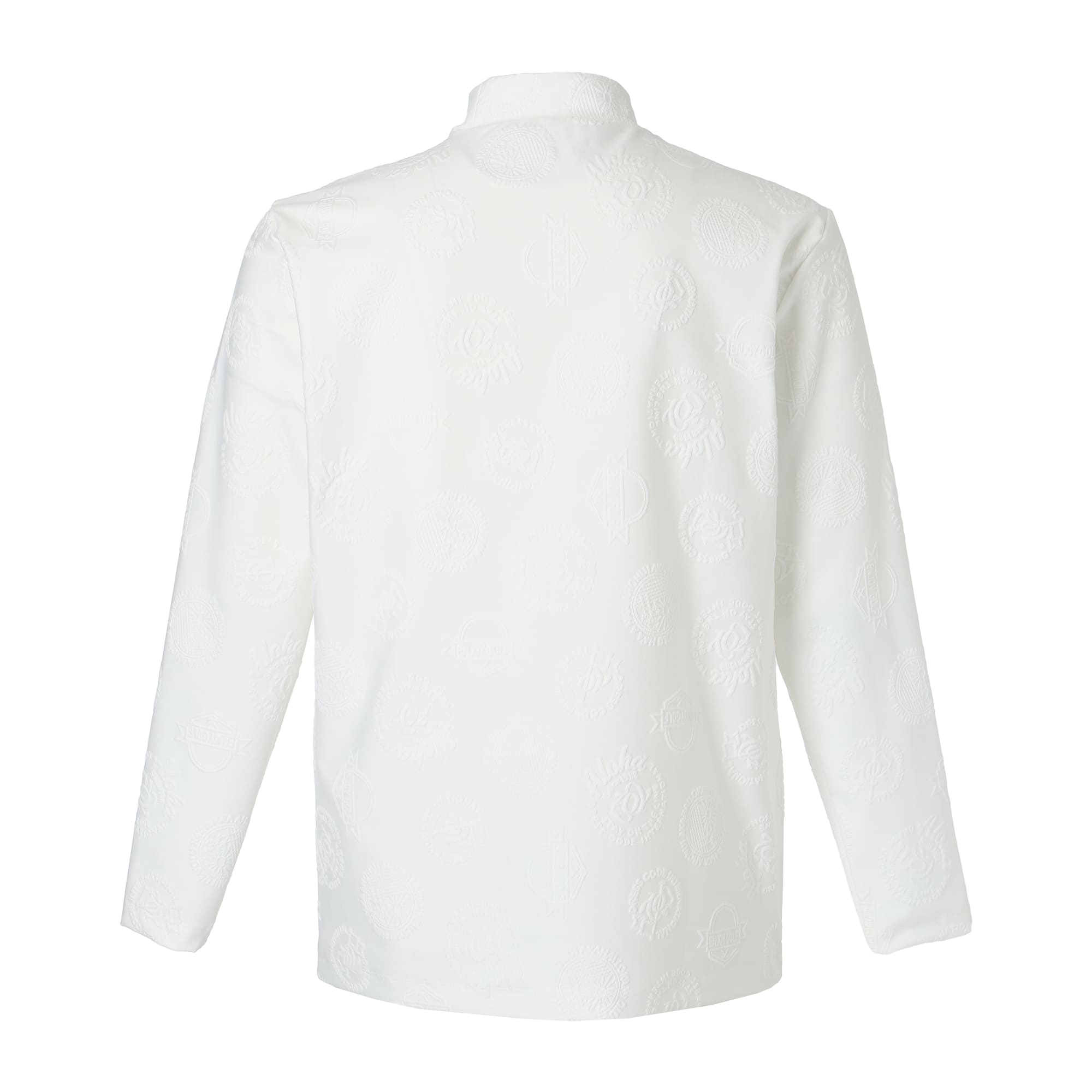 Men's 3D Bear Jersey Long Sleeve Shirt, White