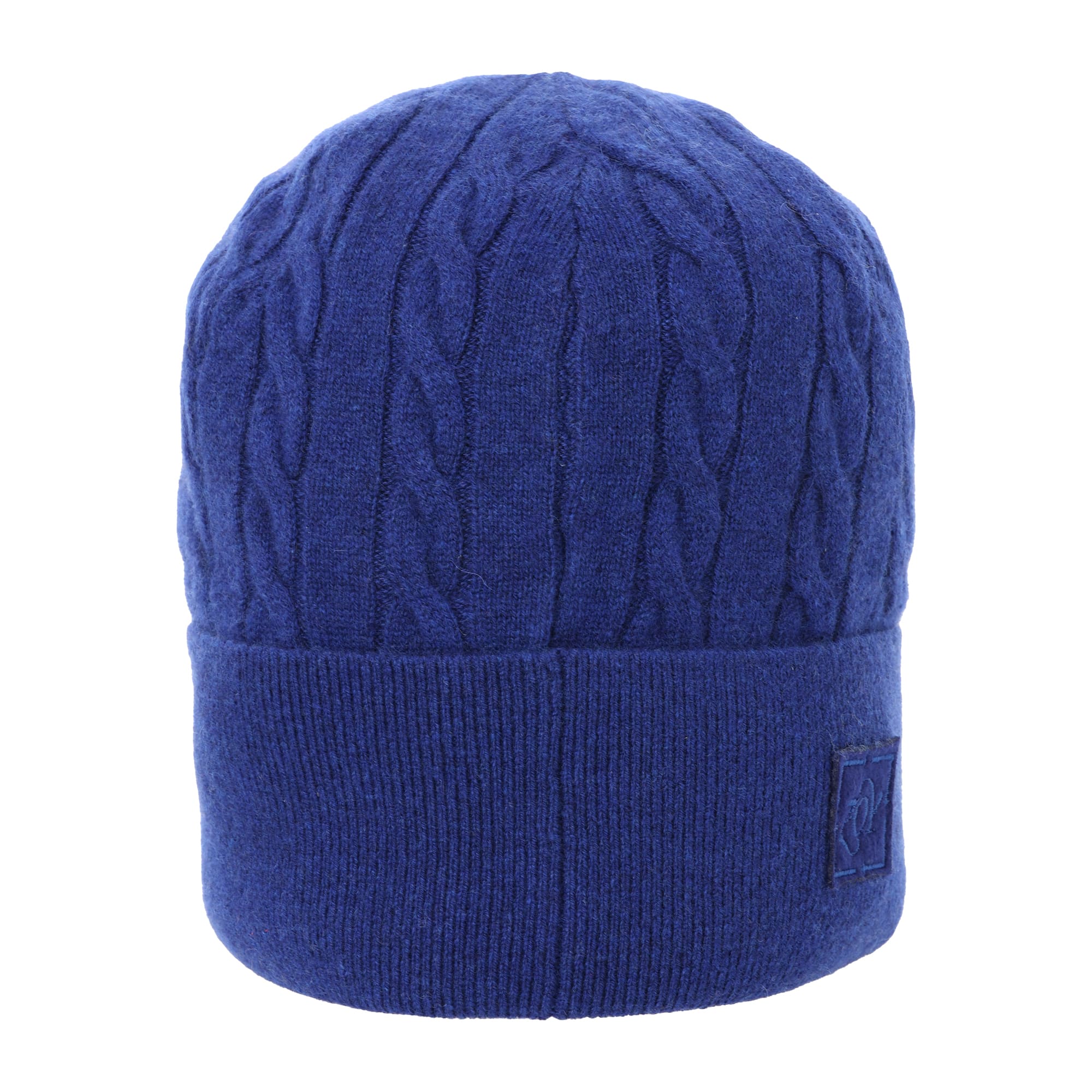 UNISEX Recycled CASHMERE Knit Beanie, Royal Blue, 071444814
