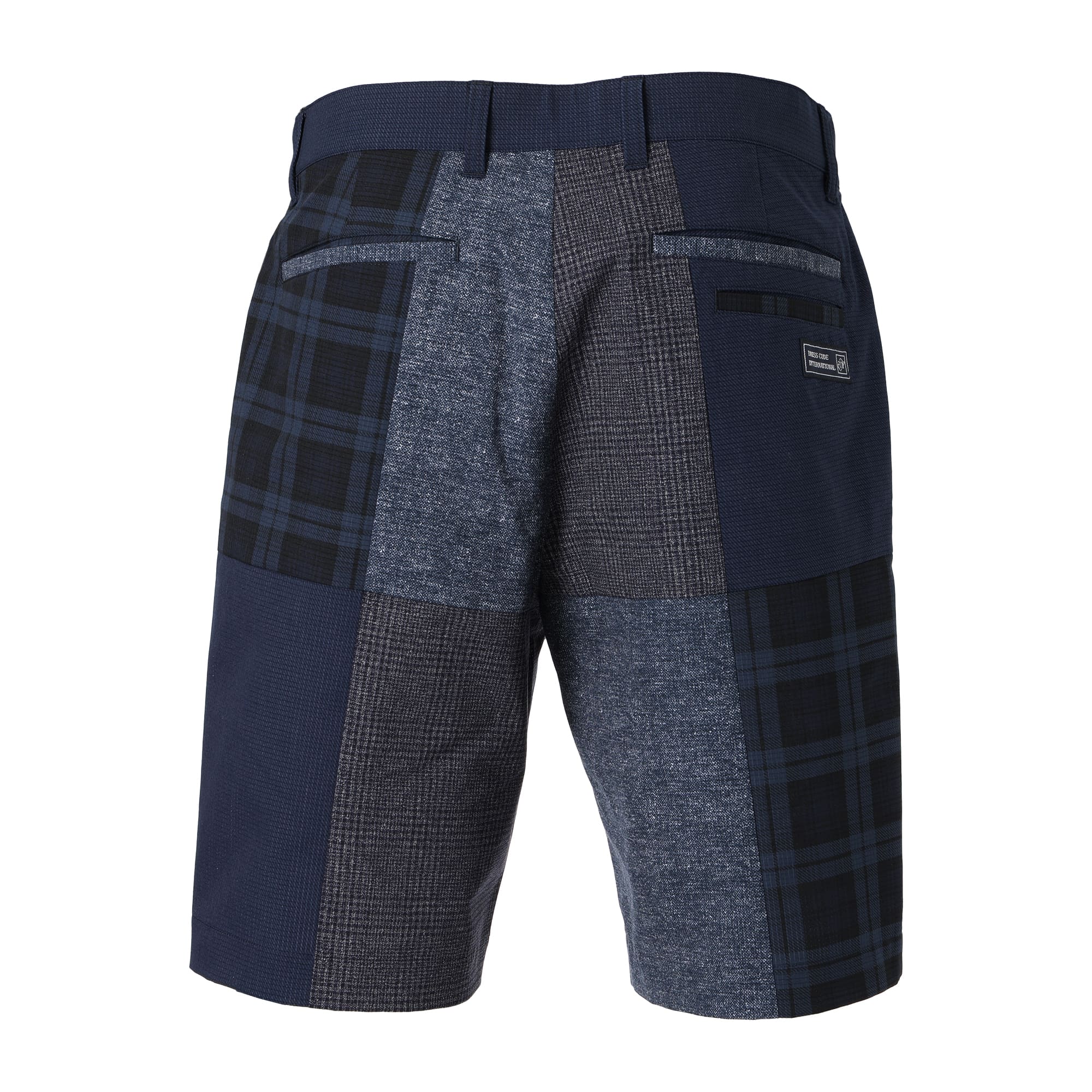 MEN COOLDOTSパッチワーク ショートパンツ フェイドネイビー