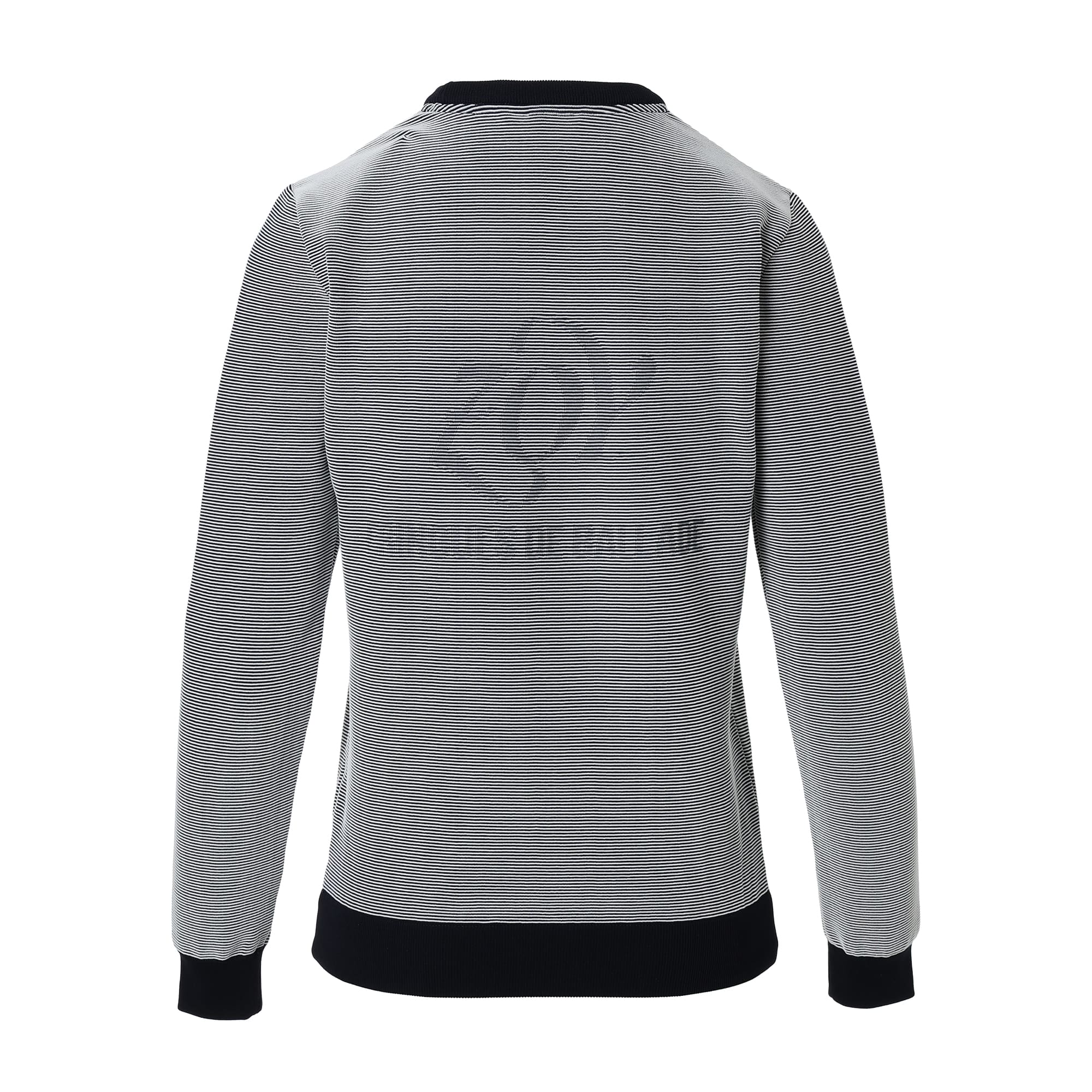 Women's Bicolor Garter Long Sleeve Sweater in Navy and White