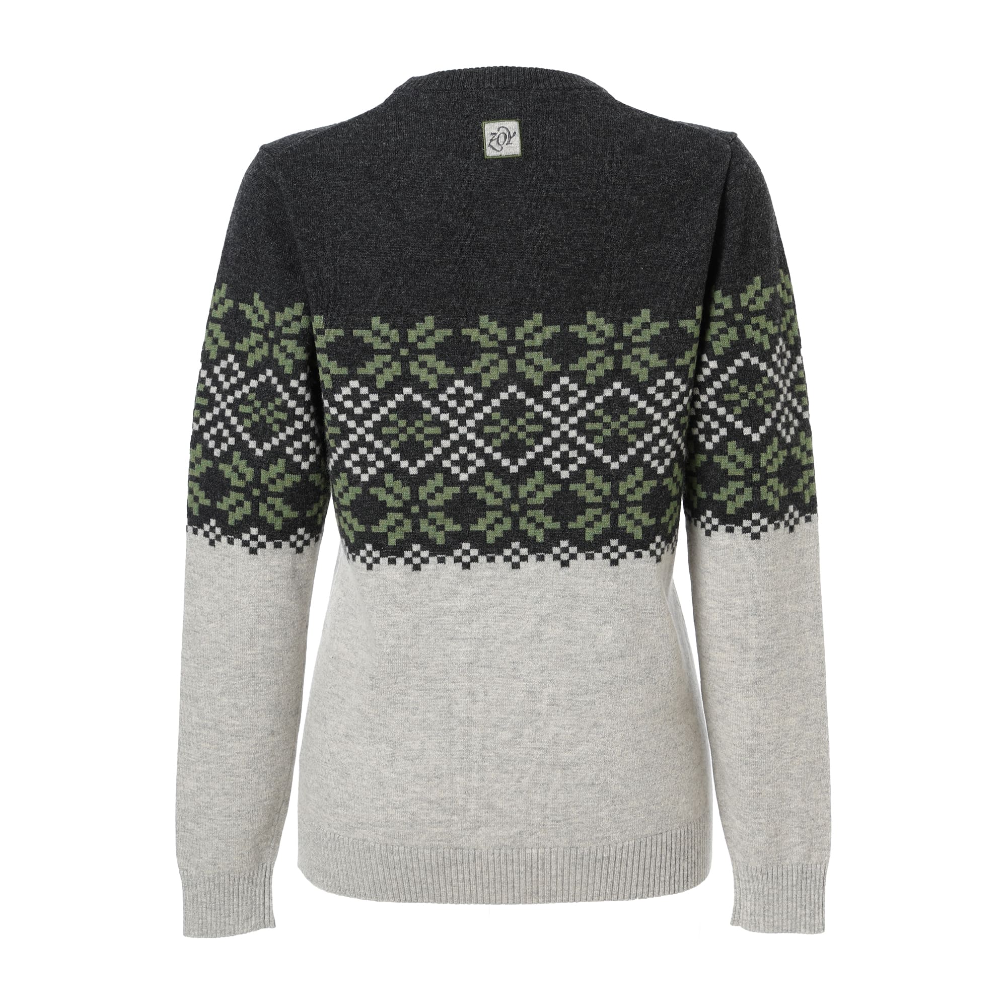 Women's Superfine Merino Wool x Cashmere Long Sleeve Sweater, Charcoal Gray, 071644712