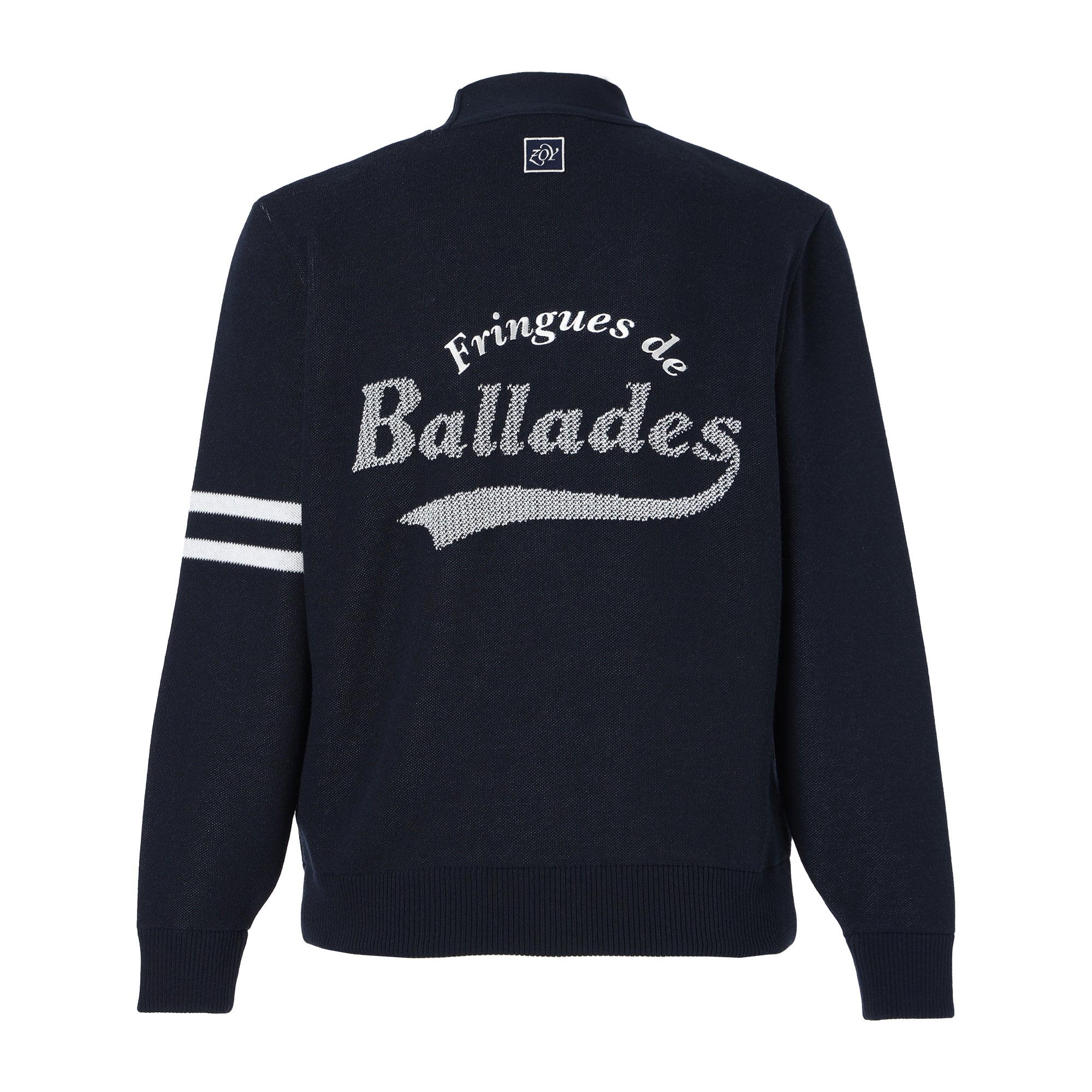 MEN レターWJQ カーディガン ネイビー