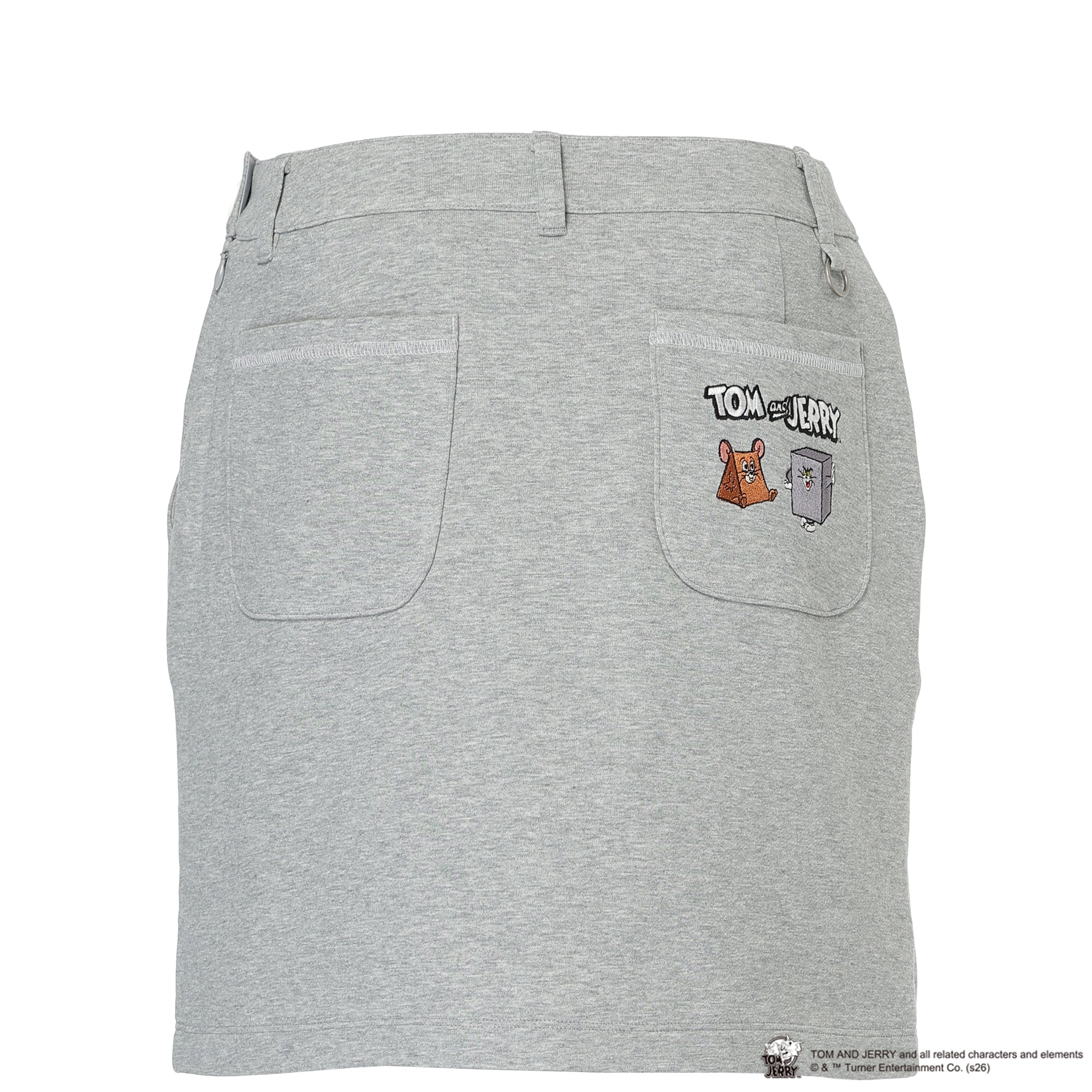 ZOY / TOM and JERRY / WOMEN コンパクトミニ裏毛 スカート グレー