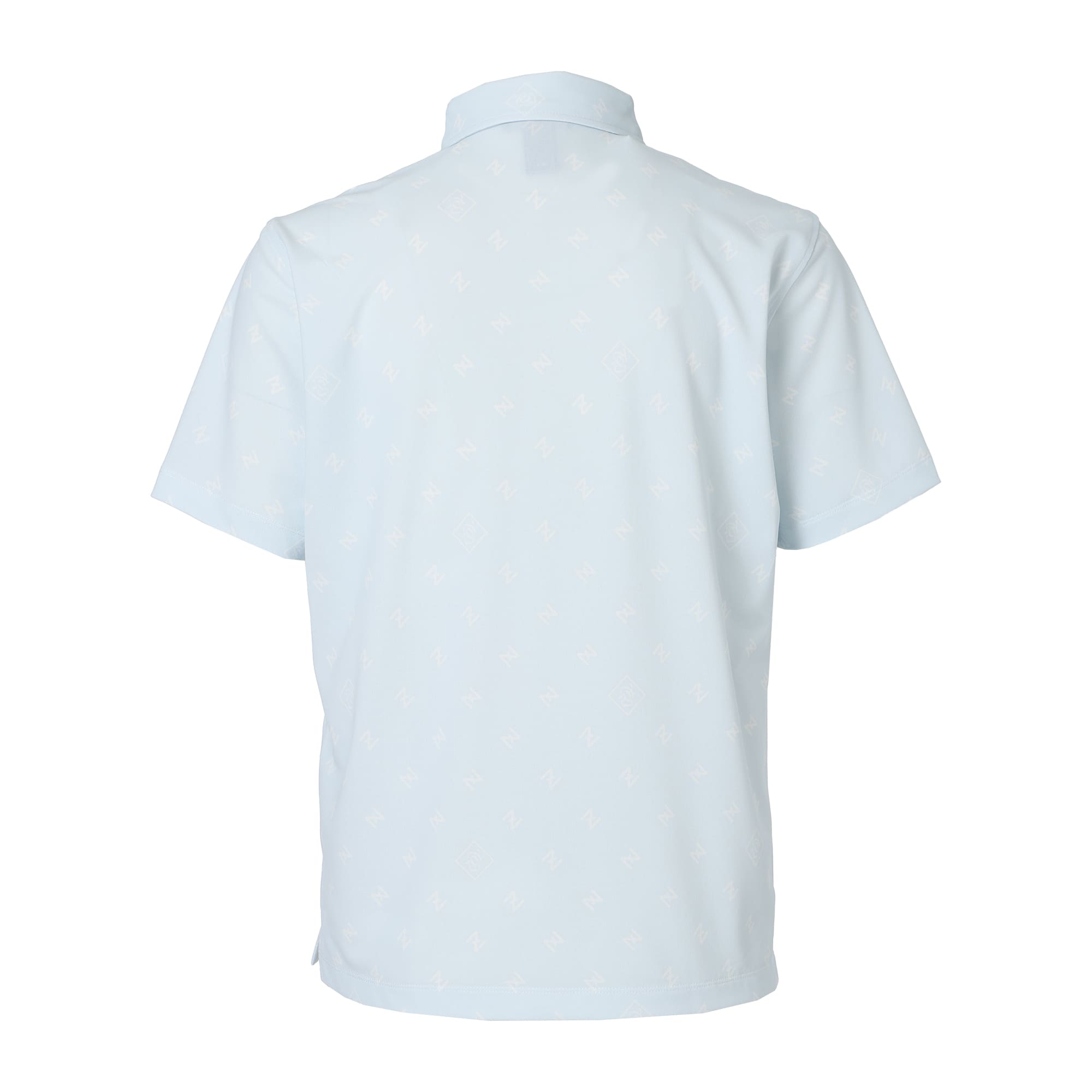 MEN Z fine pattern プリント 半袖シャツ サックスブルー