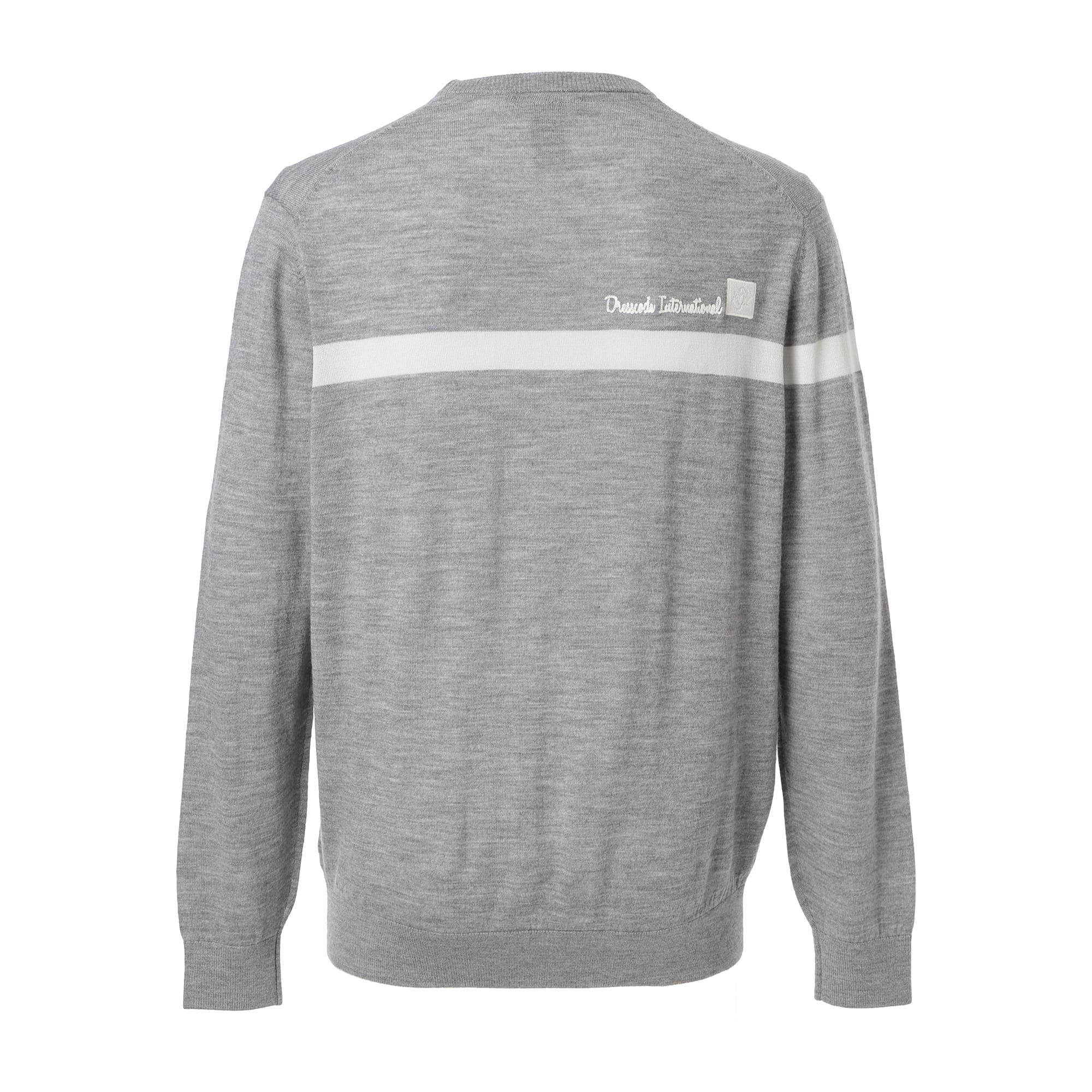 MEN エクストラファインメリノウール 長袖セーター ライトヘザーグレー