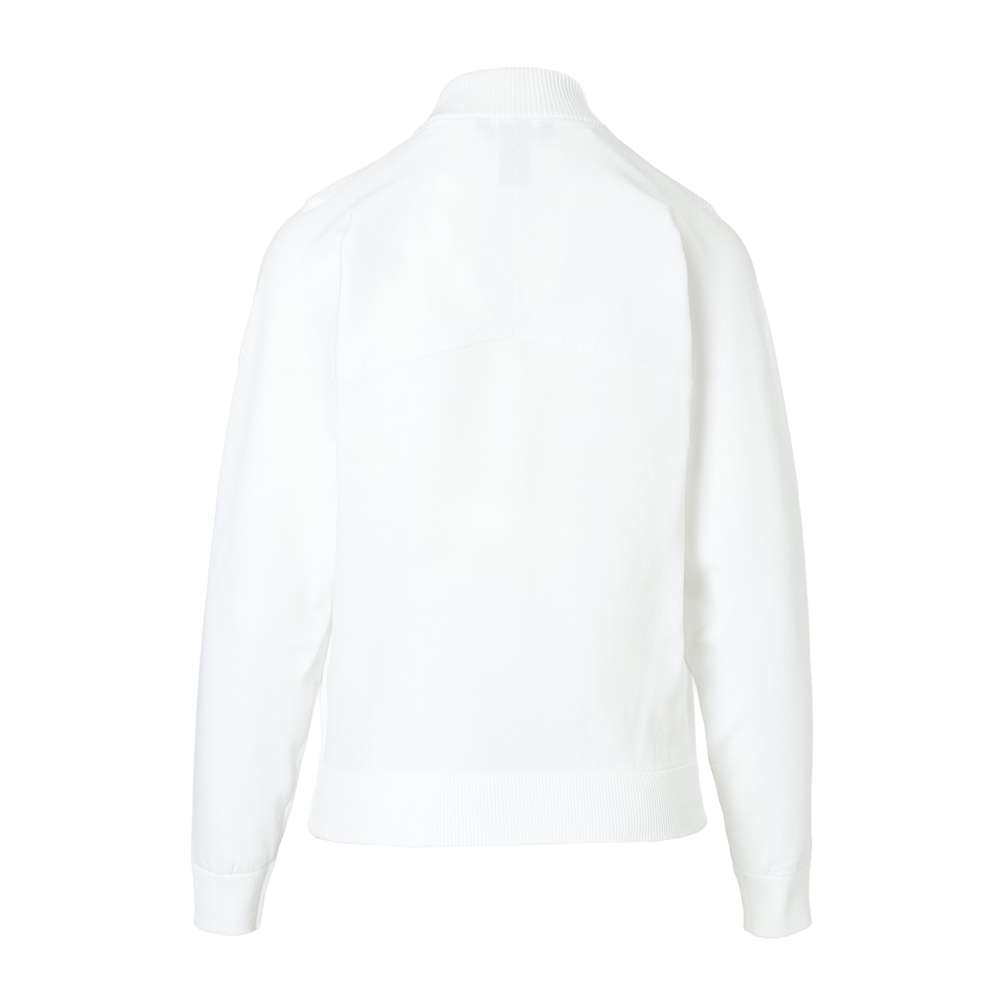 WOMEN ポリエステルストレッチニット ブルゾン ホワイト