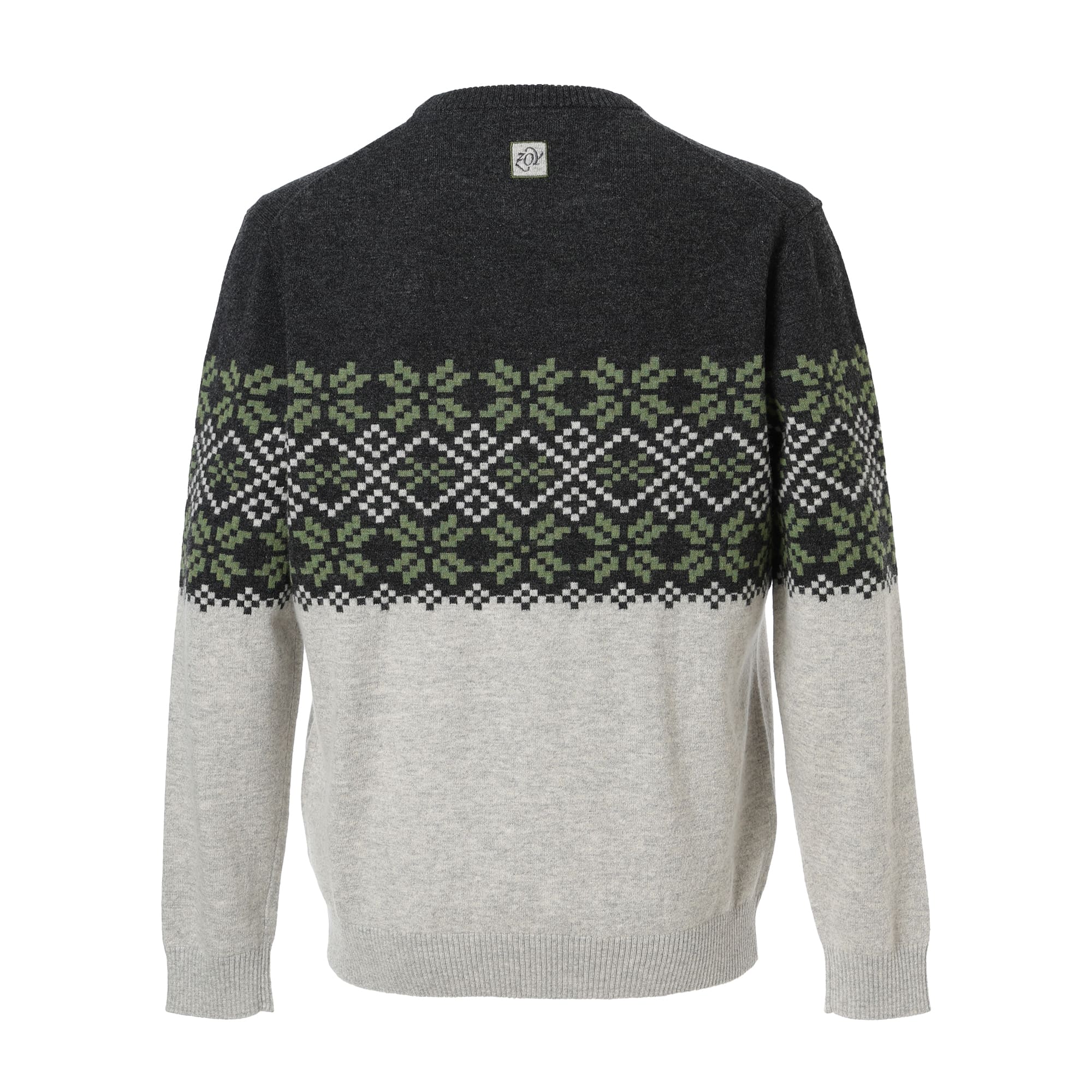 MEN Superfine merino wool x cashmere 長袖セーター チャコールグレー